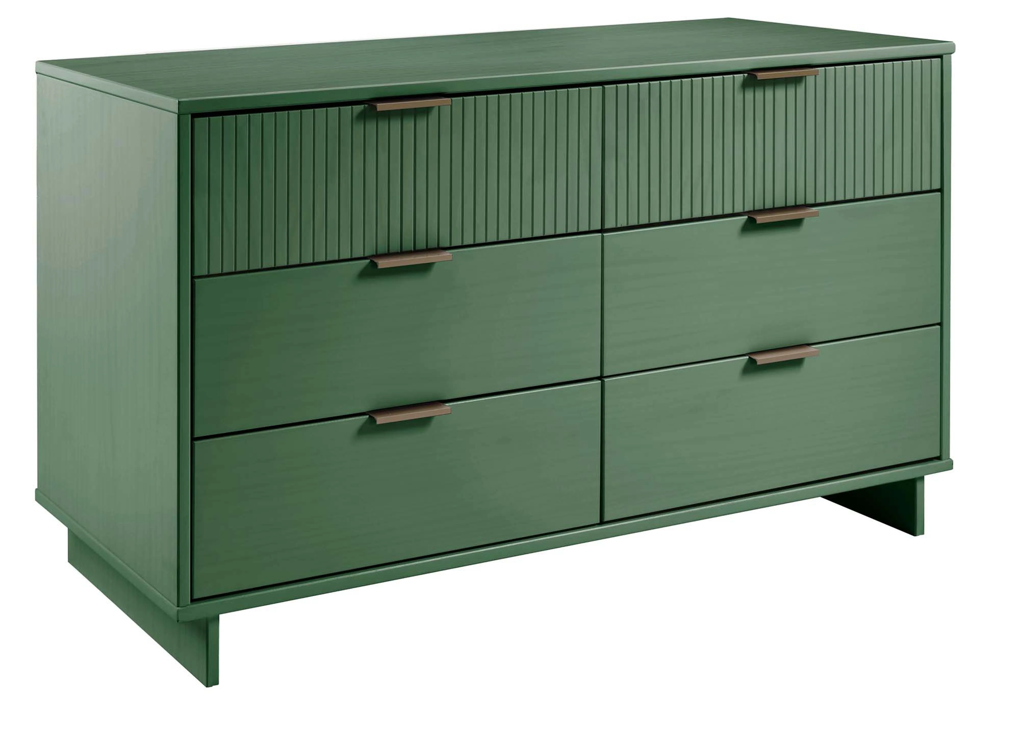 Granville 2-Piece Tall Chest and Double Dresser Set in Sage Green - Image 15