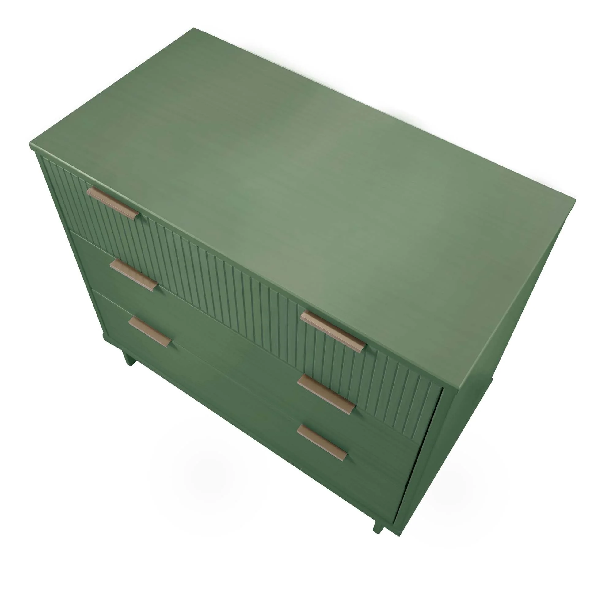 Granville 2-Piece Tall Chest and Standard Dresser Set in Sage Green - Image 11