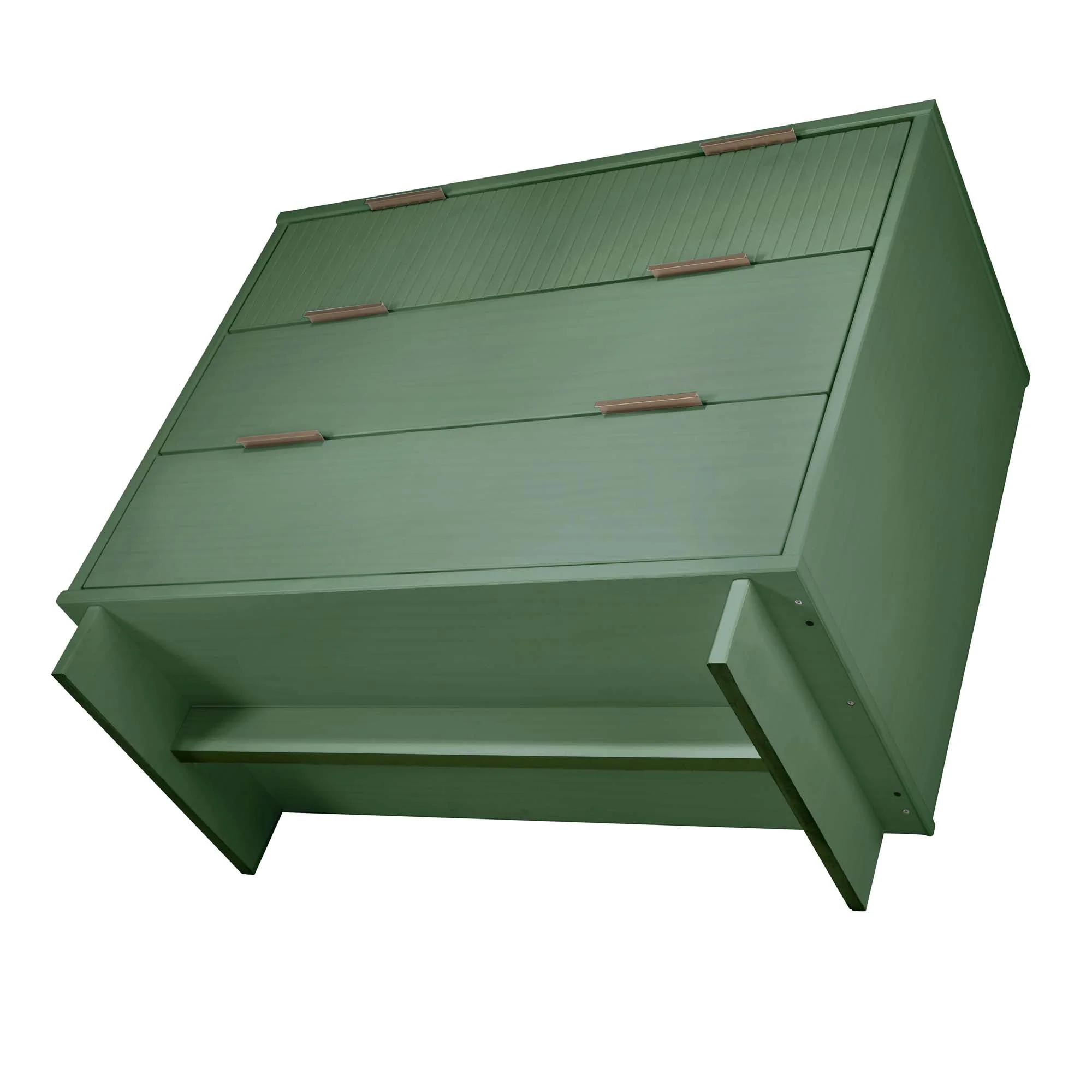 Granville 2-Piece Tall Chest and Standard Dresser Set in Sage Green - Image 12