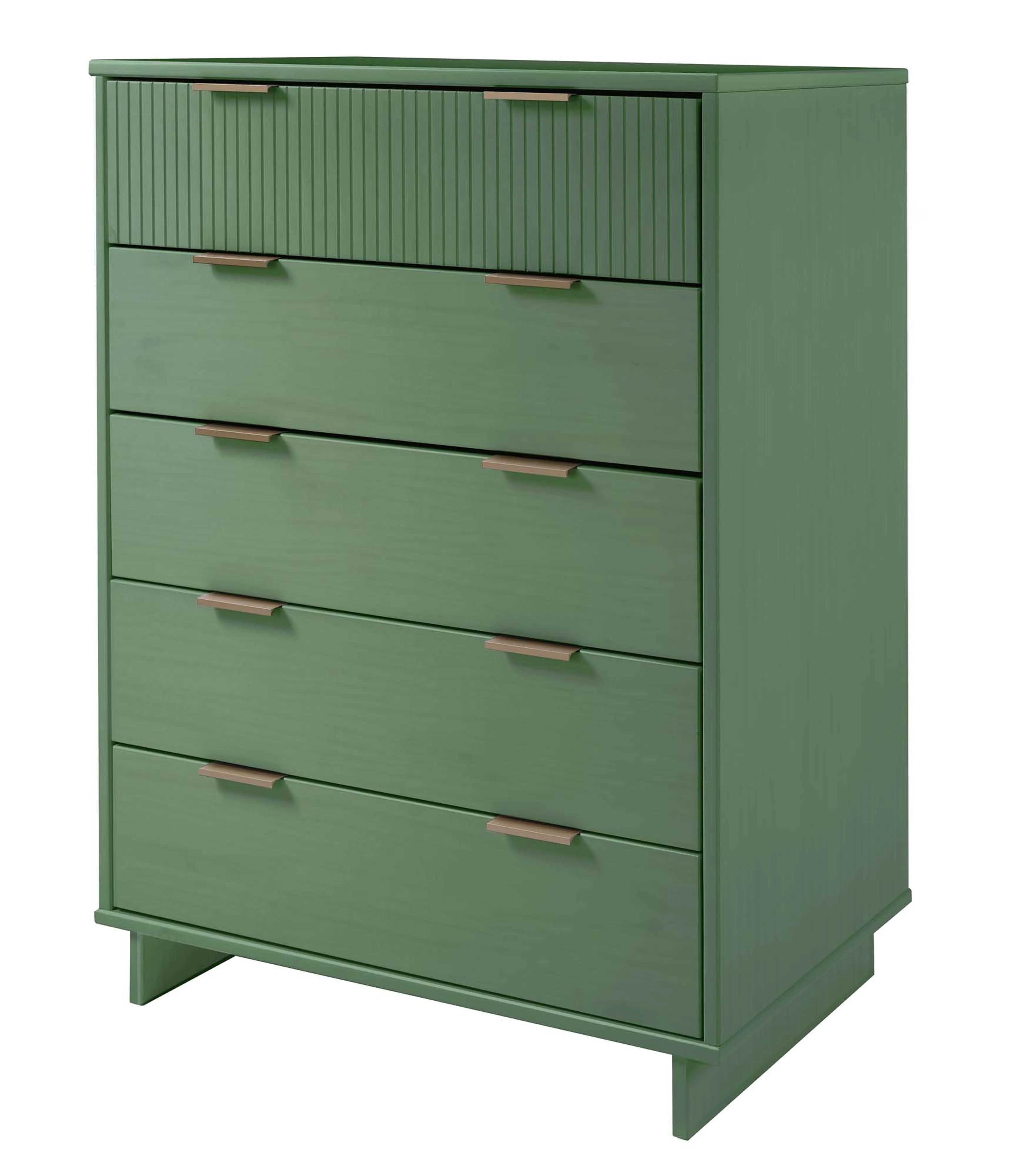 Granville 2-Piece Tall Chest and Standard Dresser Set in Sage Green - Image 14