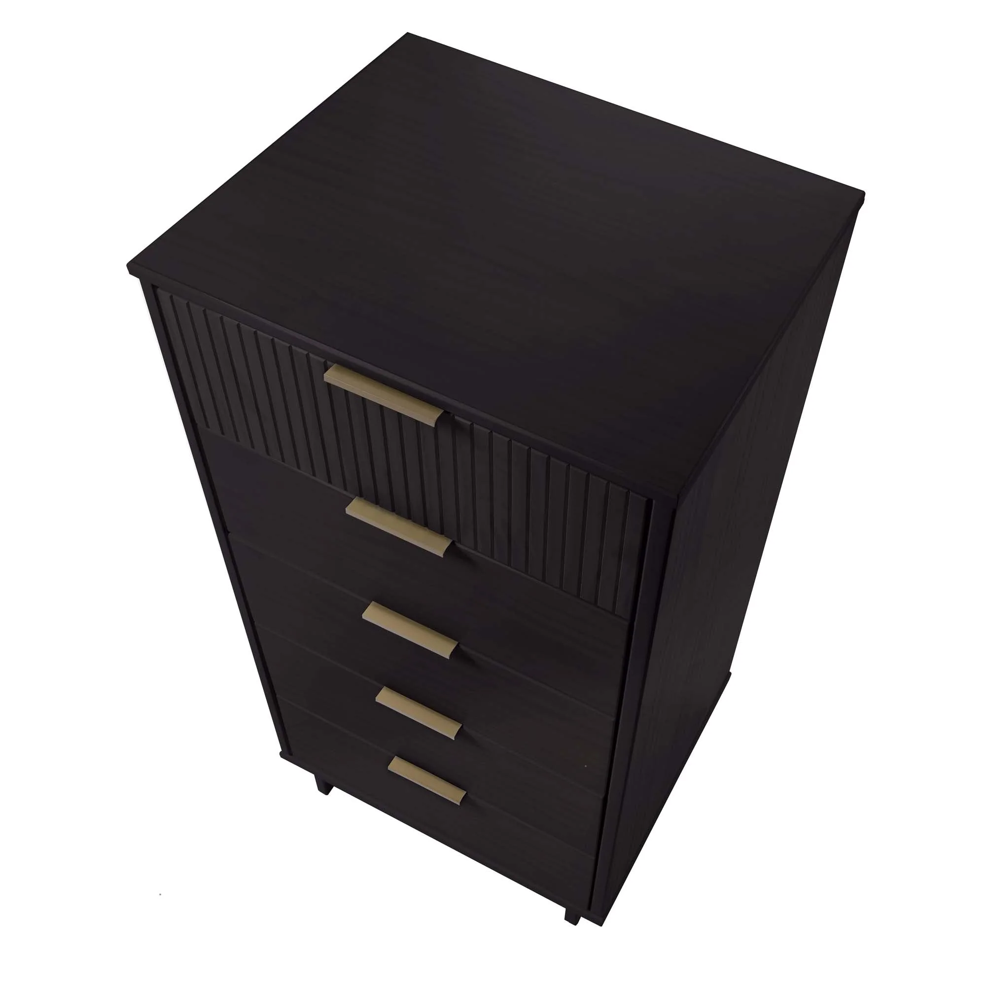 Granville 2-Piece Tall Narrow and Standard Dresser Set in Black - Image 11