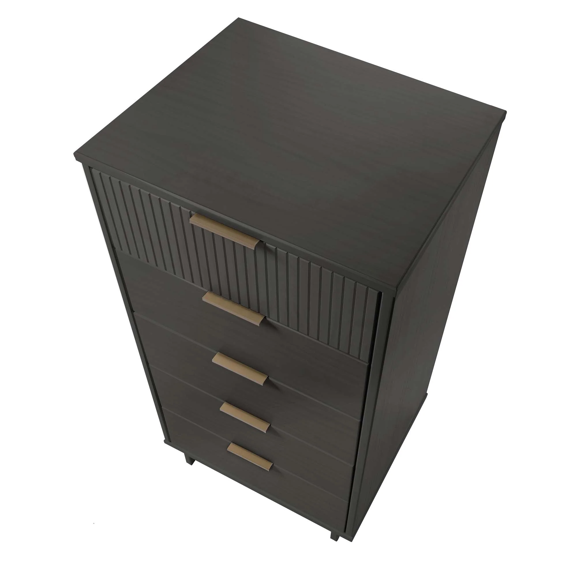 Granville 2-Piece Tall Narrow and Standard Dresser Set in Dark Grey - Image 11