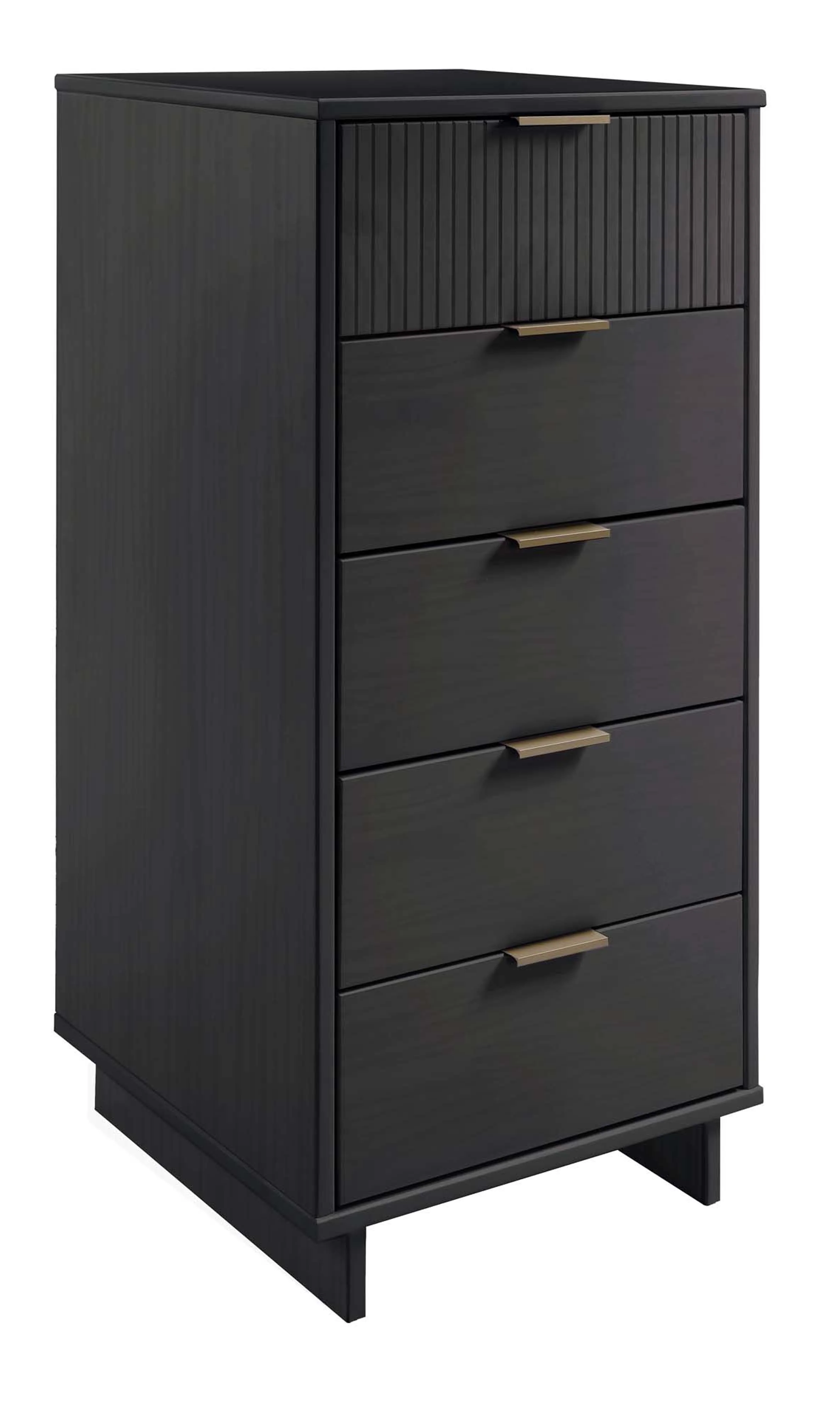 Granville 2-Piece Tall Narrow and Standard Dresser Set in Dark Grey - Image 9