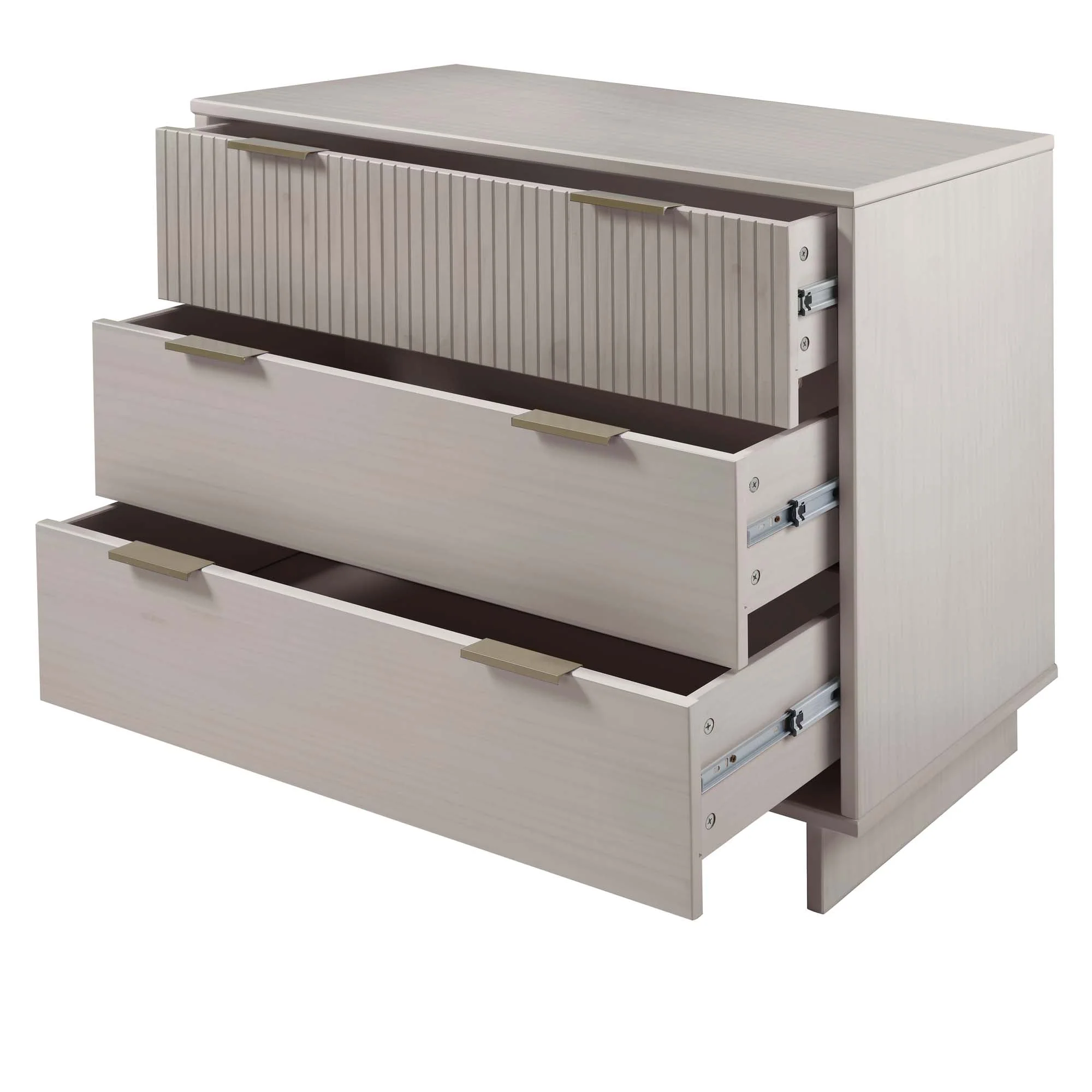 Granville 2-Piece Tall Narrow and Standard Dresser Set in Light Grey - Image 20