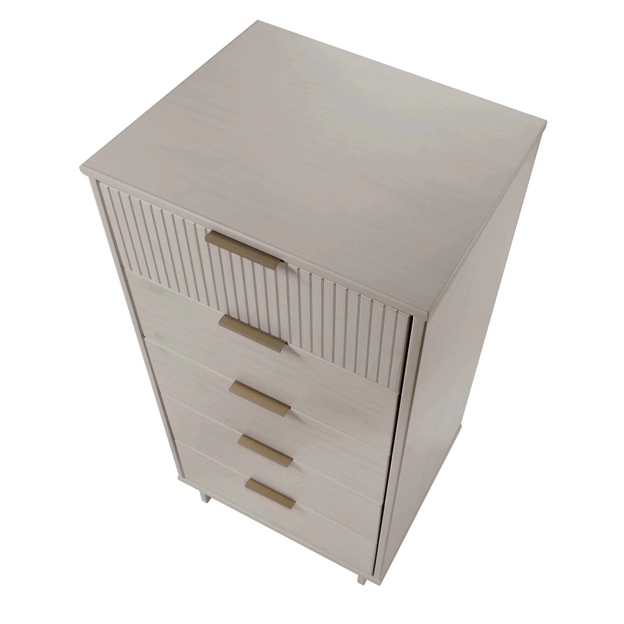 Granville 3-Piece Standard Dresser, Tall Narrow Chest and Nightstand Set in Light Grey - Image 13