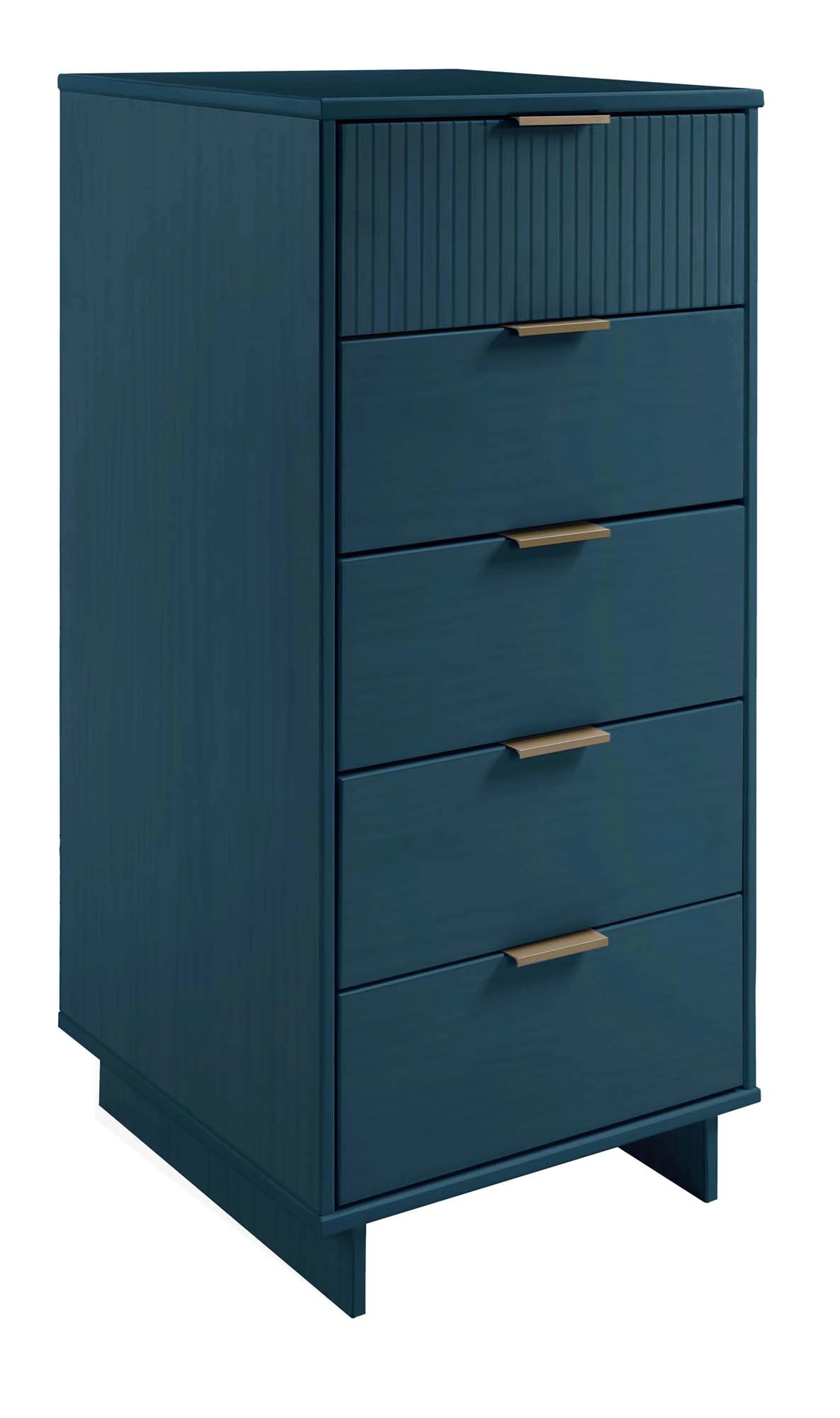 Granville 3-Piece Standard Dresser, Tall Narrow Chest and Nightstand Set in Midnight Blue - Image 11