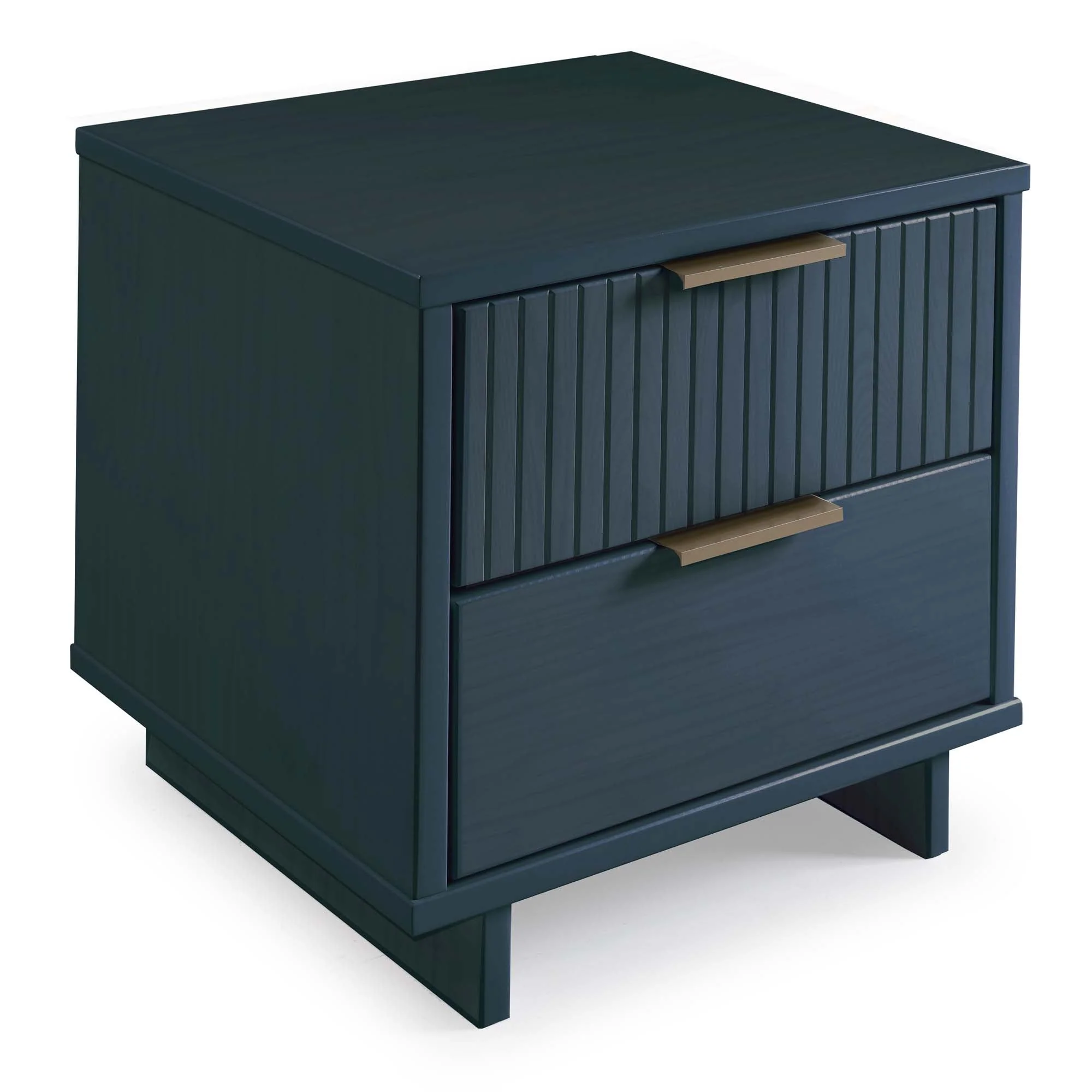 Granville 3-Piece Standard Dresser, Tall Narrow Chest and Nightstand Set in Midnight Blue - Image 24