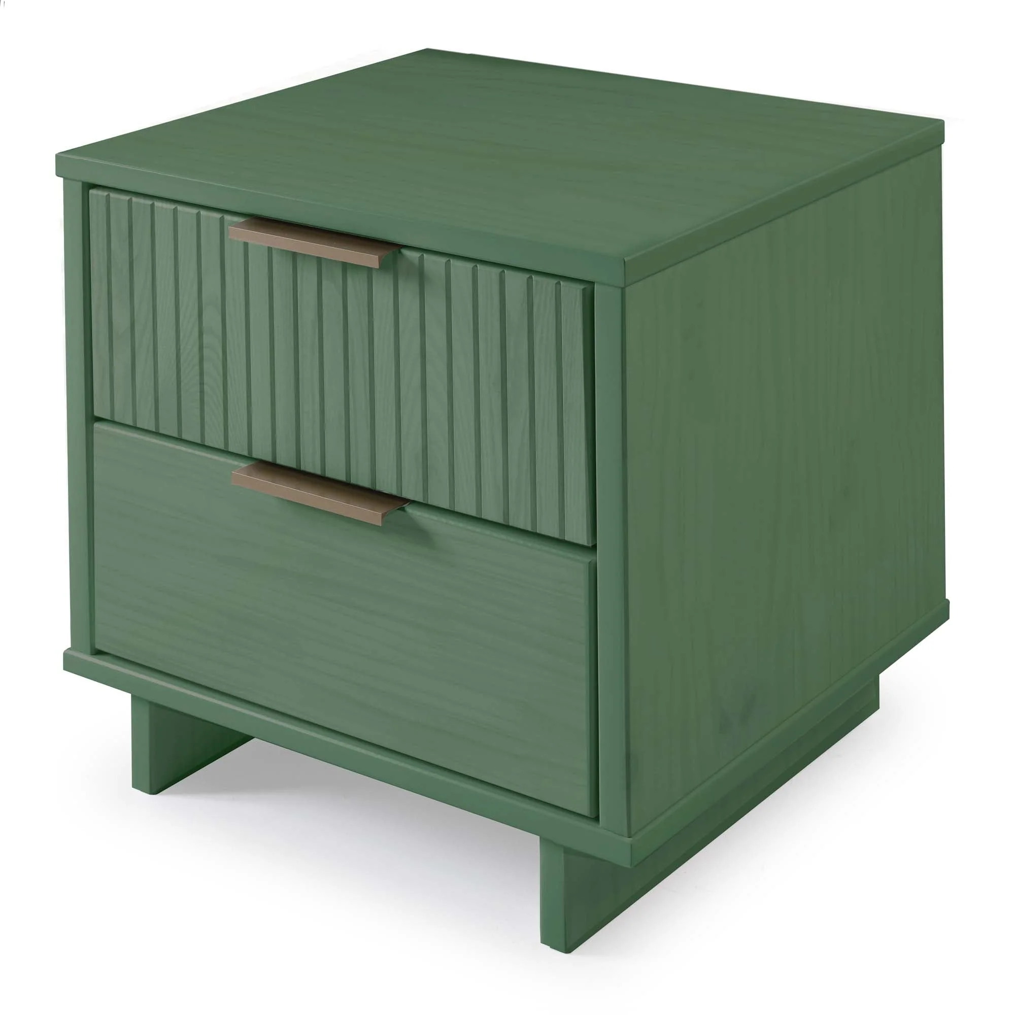 Granville 3-Piece Tall Narrow Chest, Double Dresser and Nightstand Set in Sage Green - Image 23