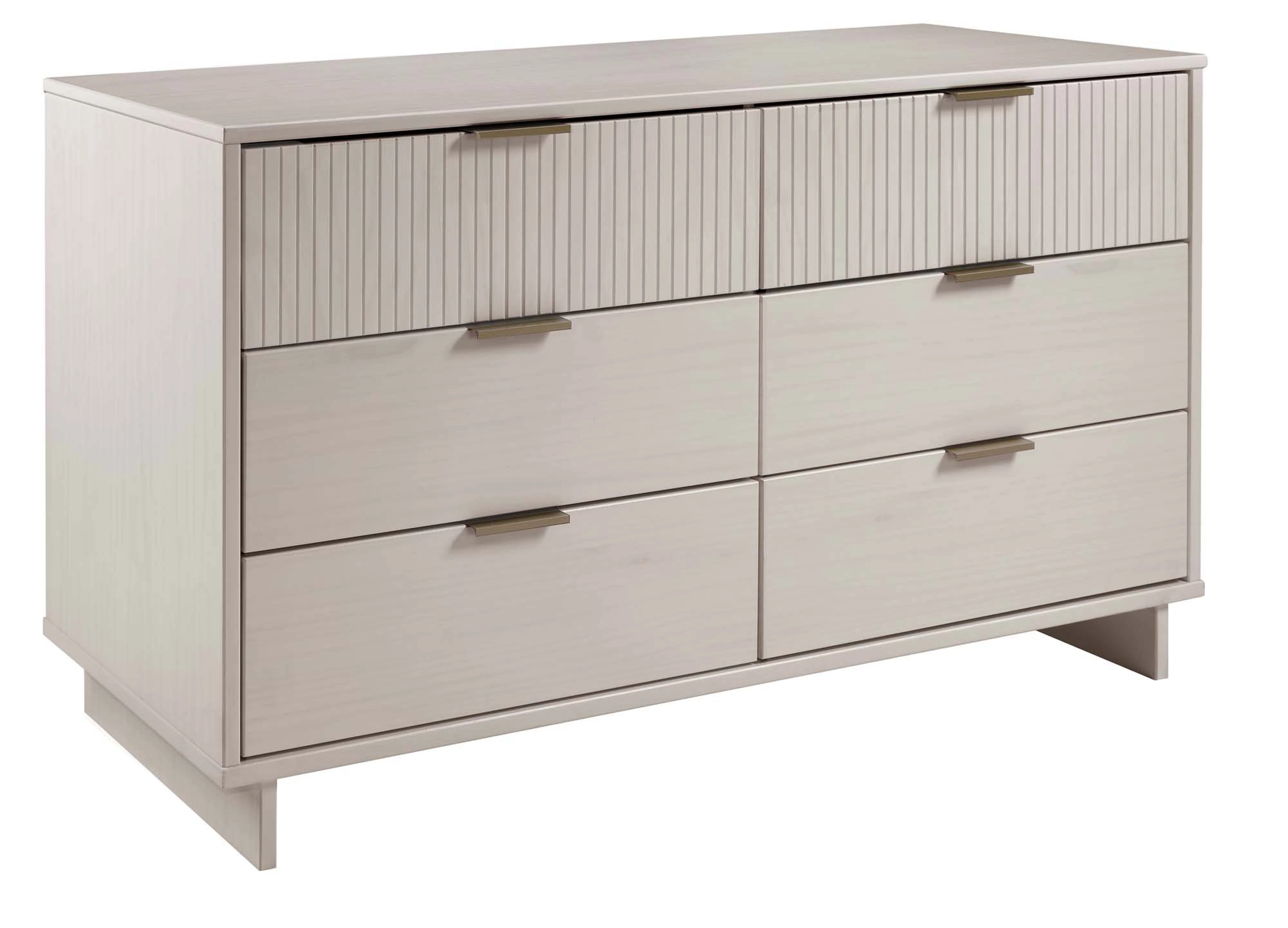 Granville 3-Piece Tall Narrow Chest, Double Dresser Set and Standard Dresser Set in Light Grey - Image 24
