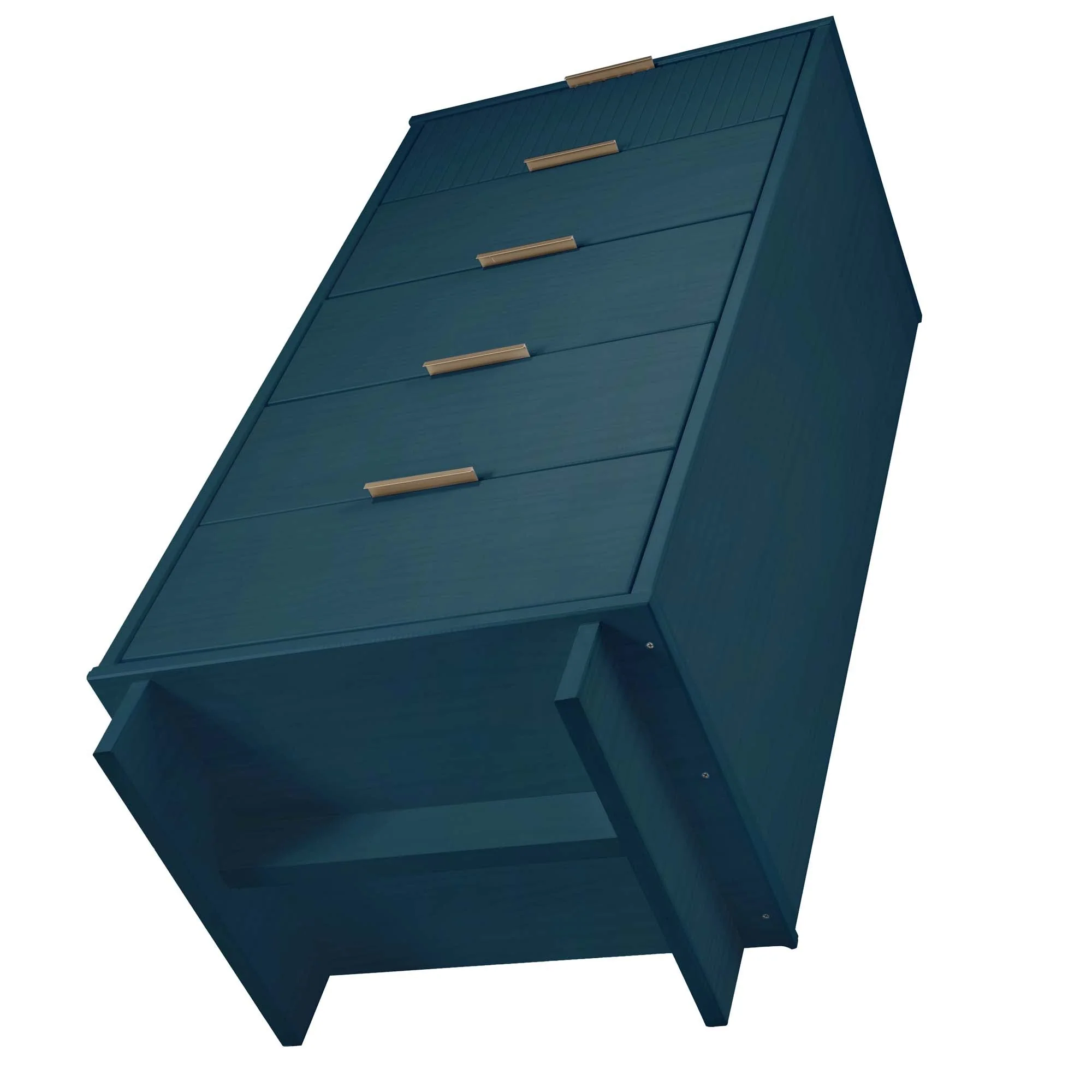 Granville 3-Piece Tall Narrow Chest, Double Dresser Set and Standard Dresser Set in Midnight Blue - Image 14