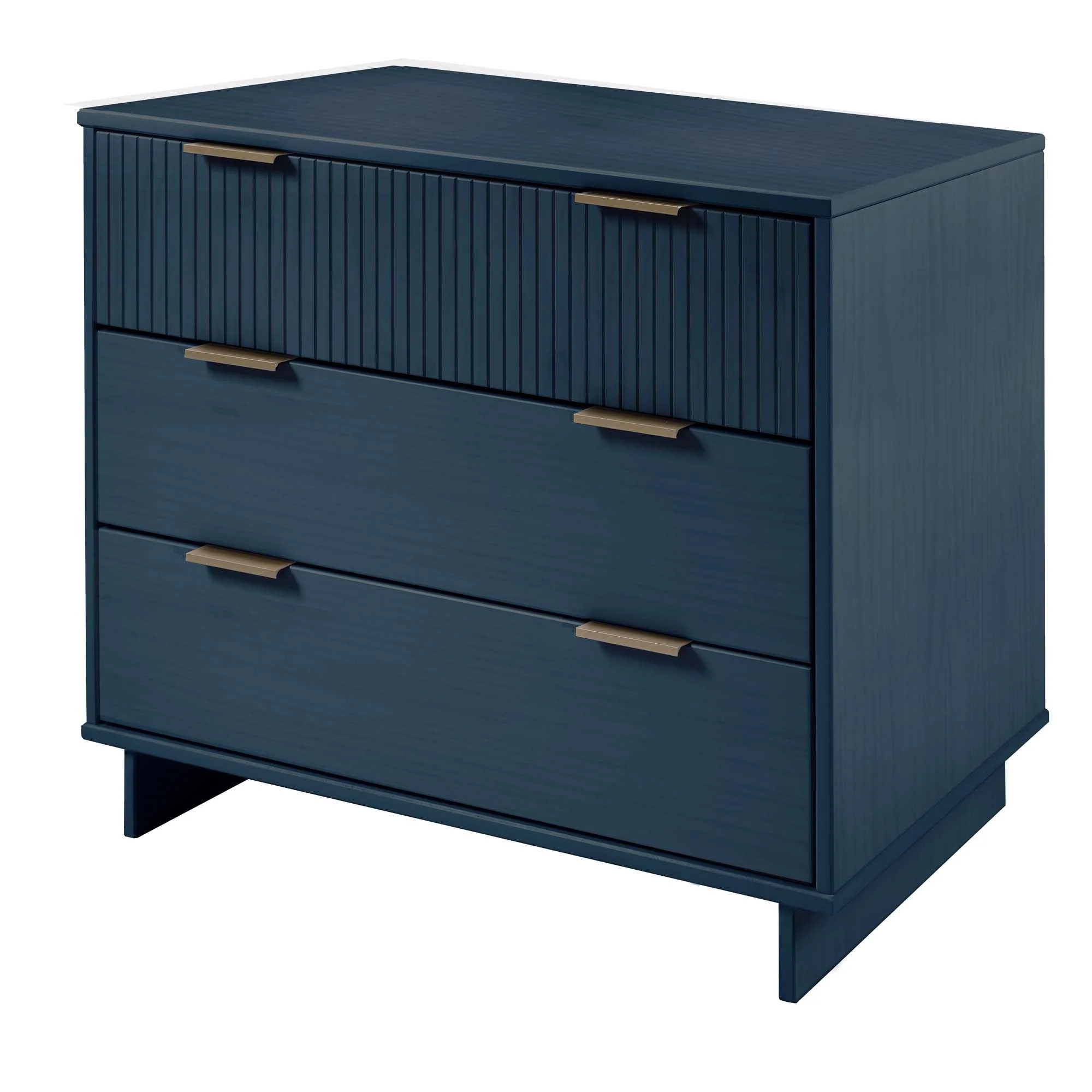 Granville 3-Piece Tall Narrow Chest, Double Dresser Set and Standard Dresser Set in Midnight Blue - Image 17