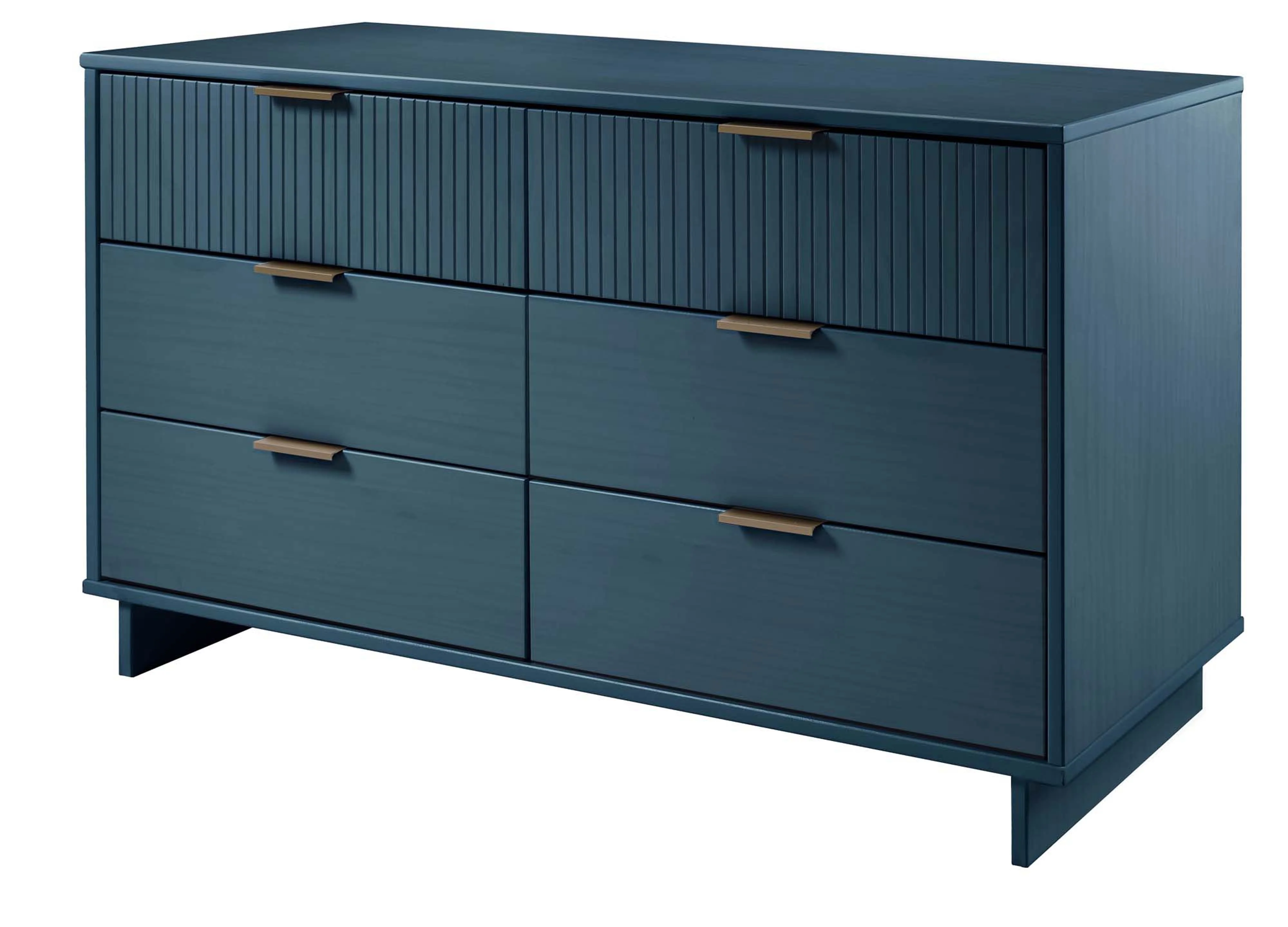 Granville 3-Piece Tall Narrow Chest, Double Dresser Set and Standard Dresser Set in Midnight Blue - Image 23