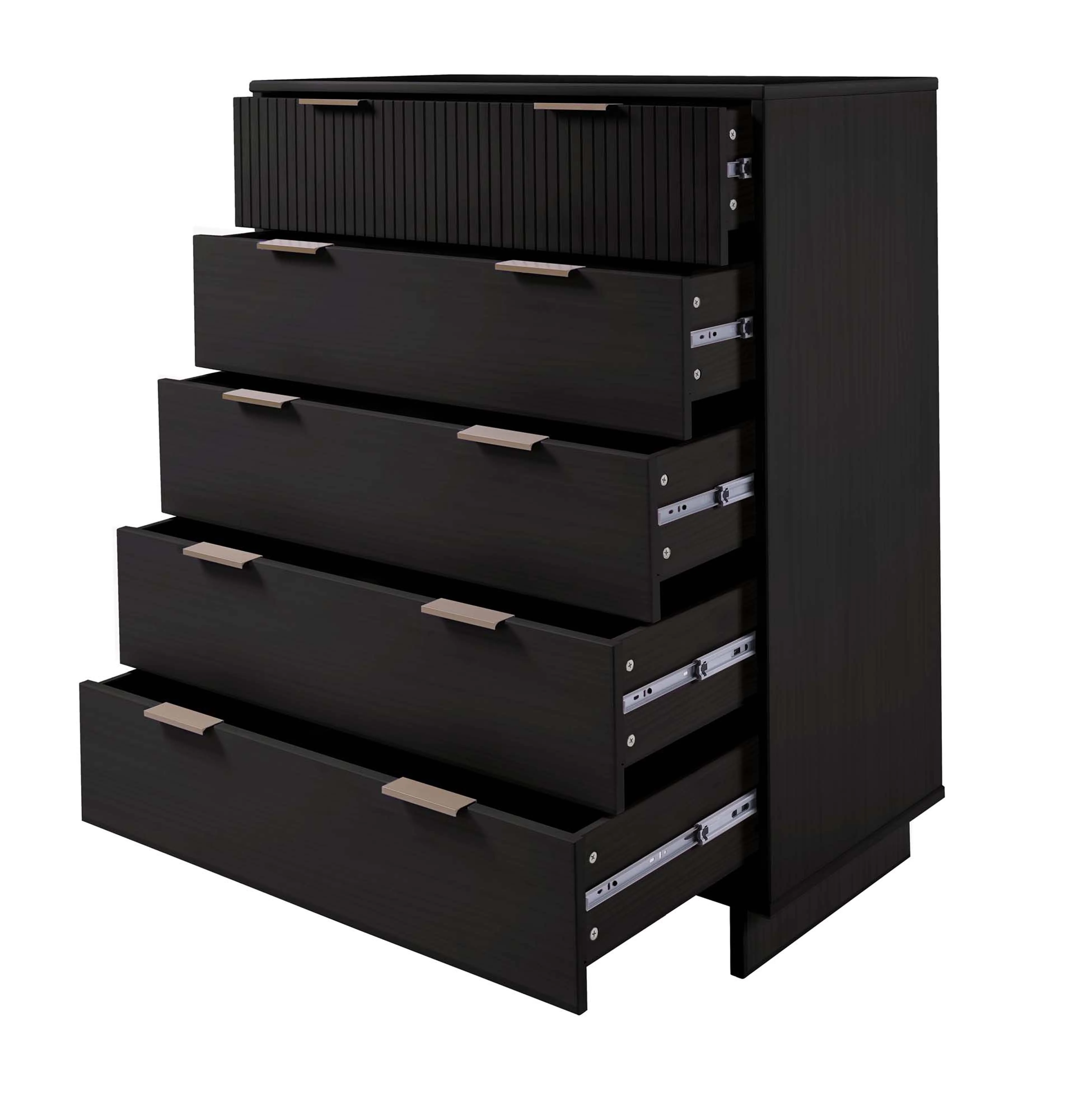 Granville 45.27 Tall Dresser in Black - Image 5