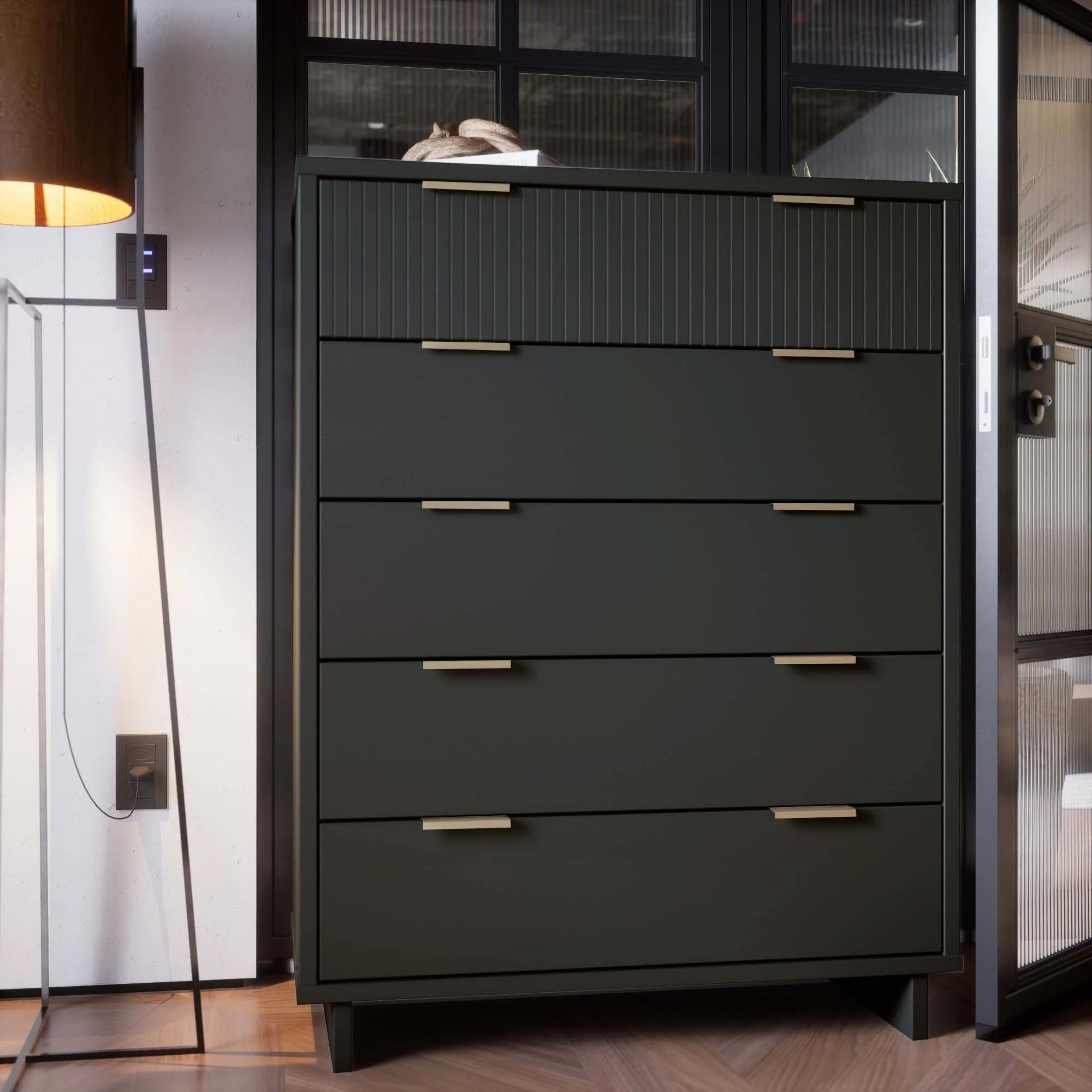 Granville 45.27 Tall Dresser in Dark Grey - Image 2