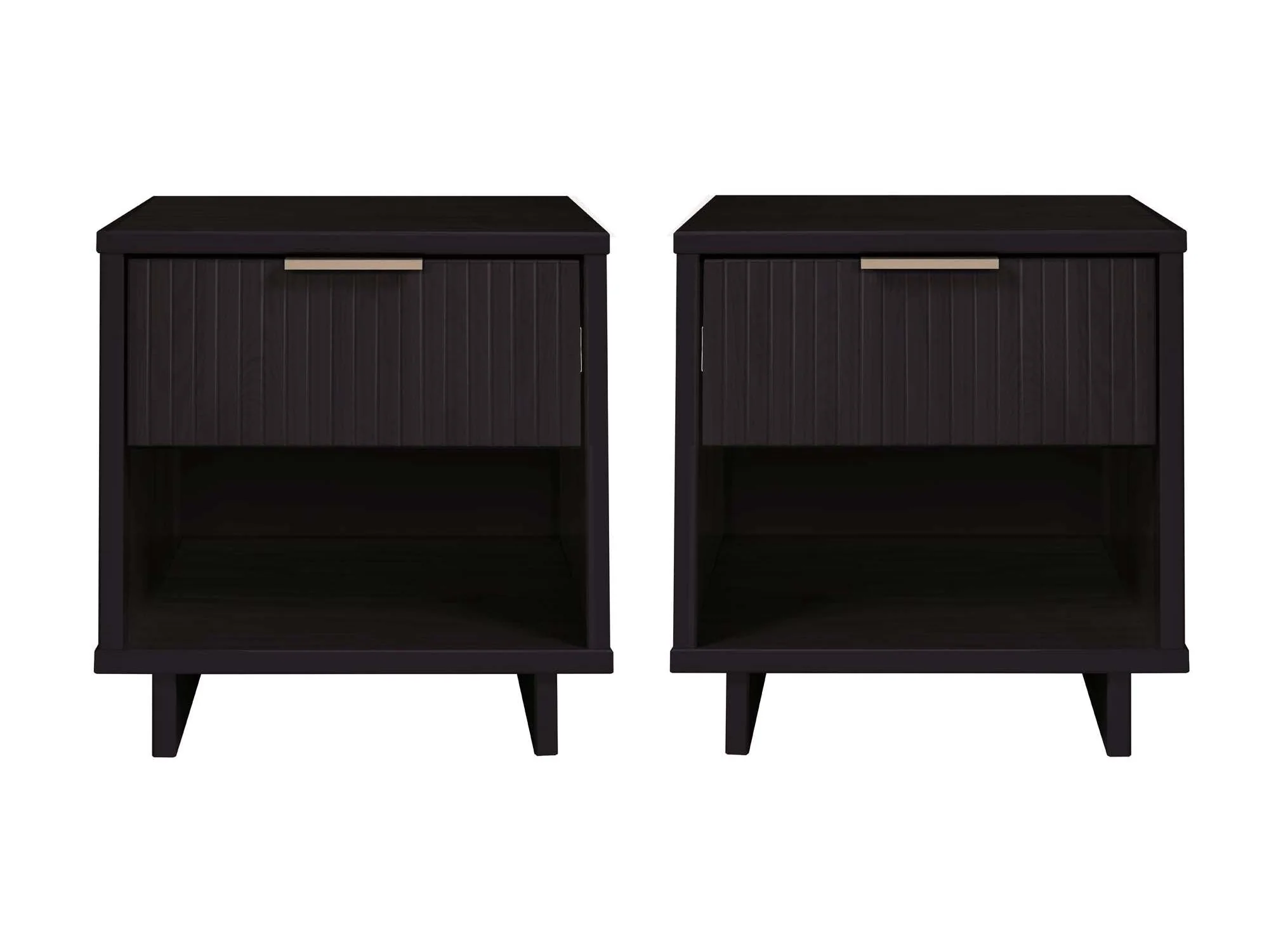 Granville Nightstand 1.0 in Black (set of 2)