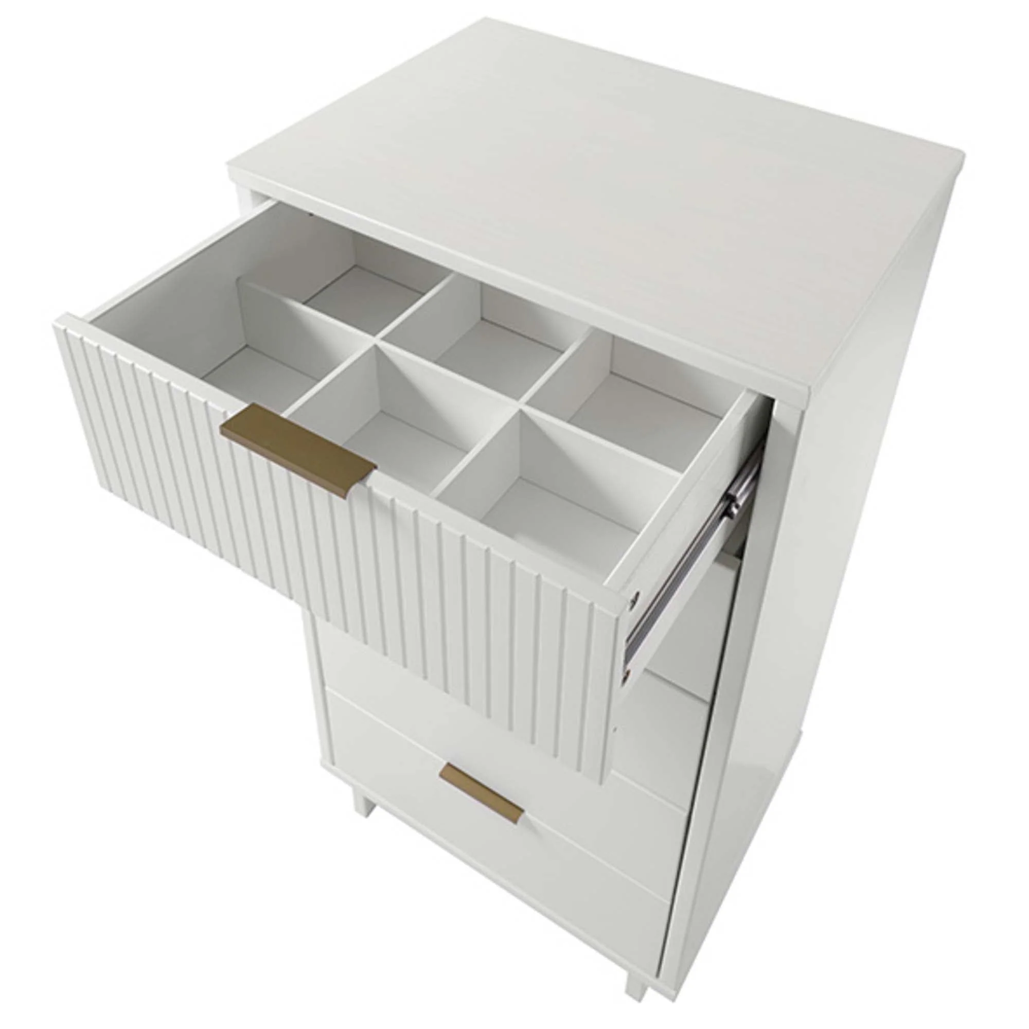 Granville Tall 23.62 Narrow Dresser in White - Image 5