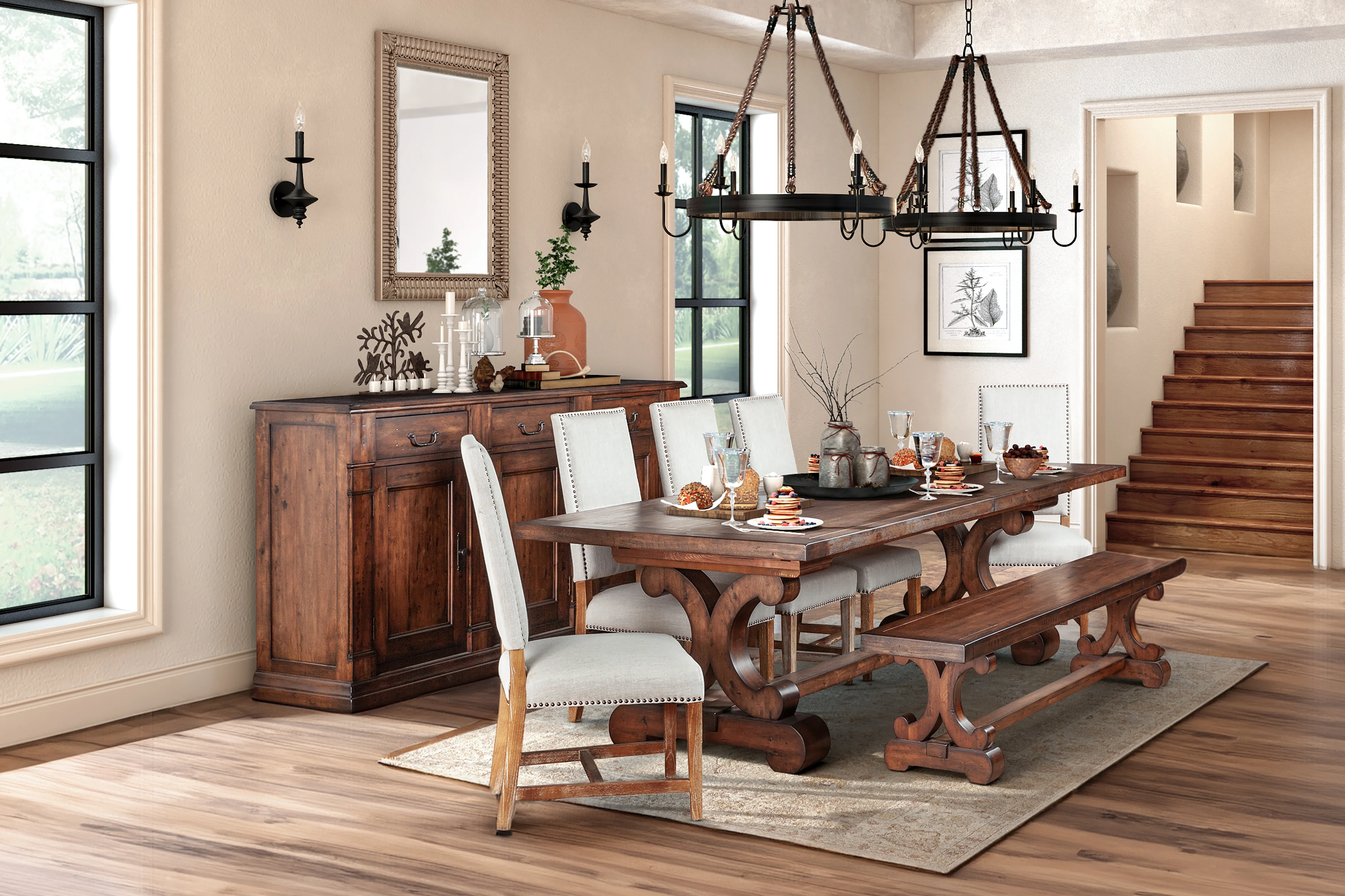 Grassroots Maxwell 88"-110" Extension Table in Chestnut - Image 12
