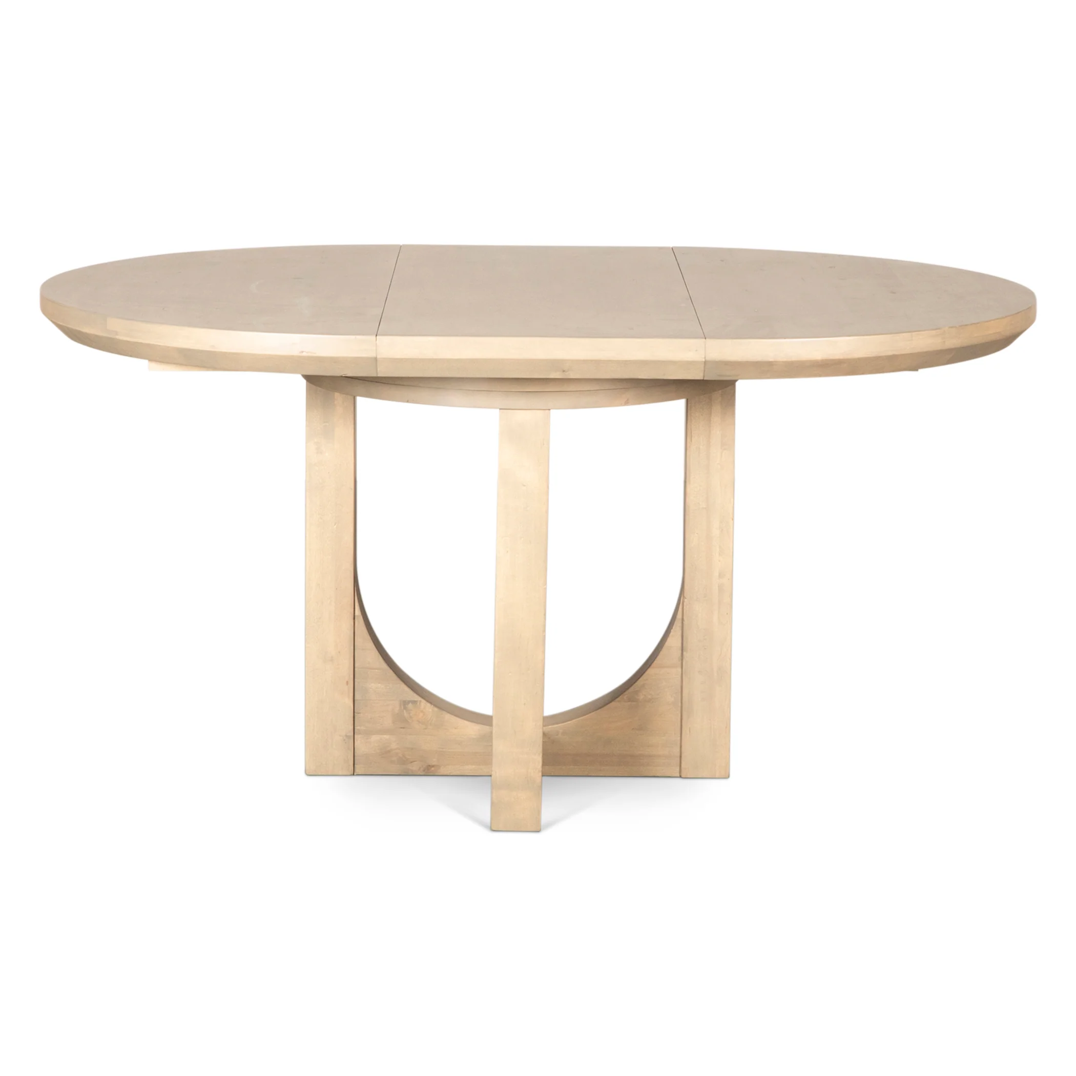 Grassroots Mission 42-60" Round Extension Dining Table in Gray Birch - Image 11