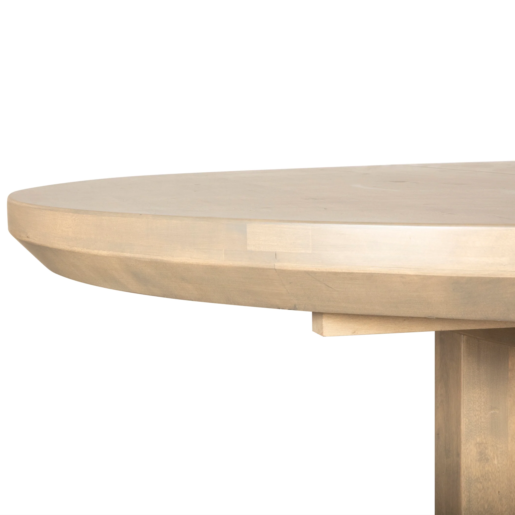 Grassroots Mission 42-60" Round Extension Dining Table in Gray Birch - Image 3