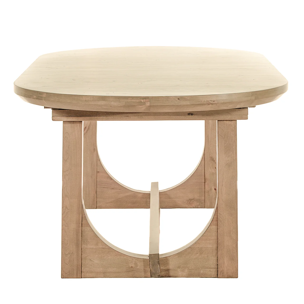 Grassroots Mission 86-110" Oval Extension Dining Table in Gray Birch - Image 5