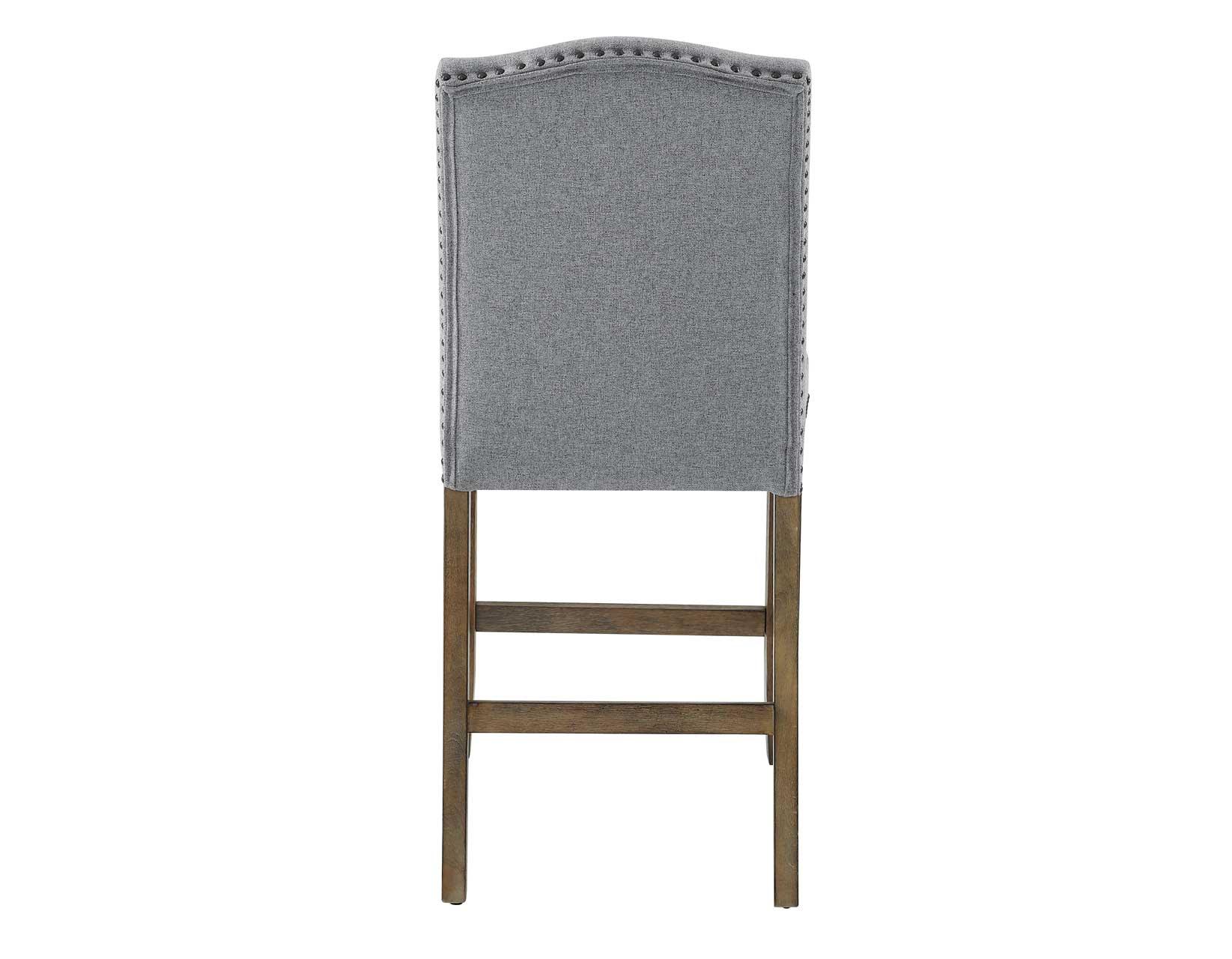 Grayson Gray 24″ Counter Stool, Upholstered with Nailhead - Image 4