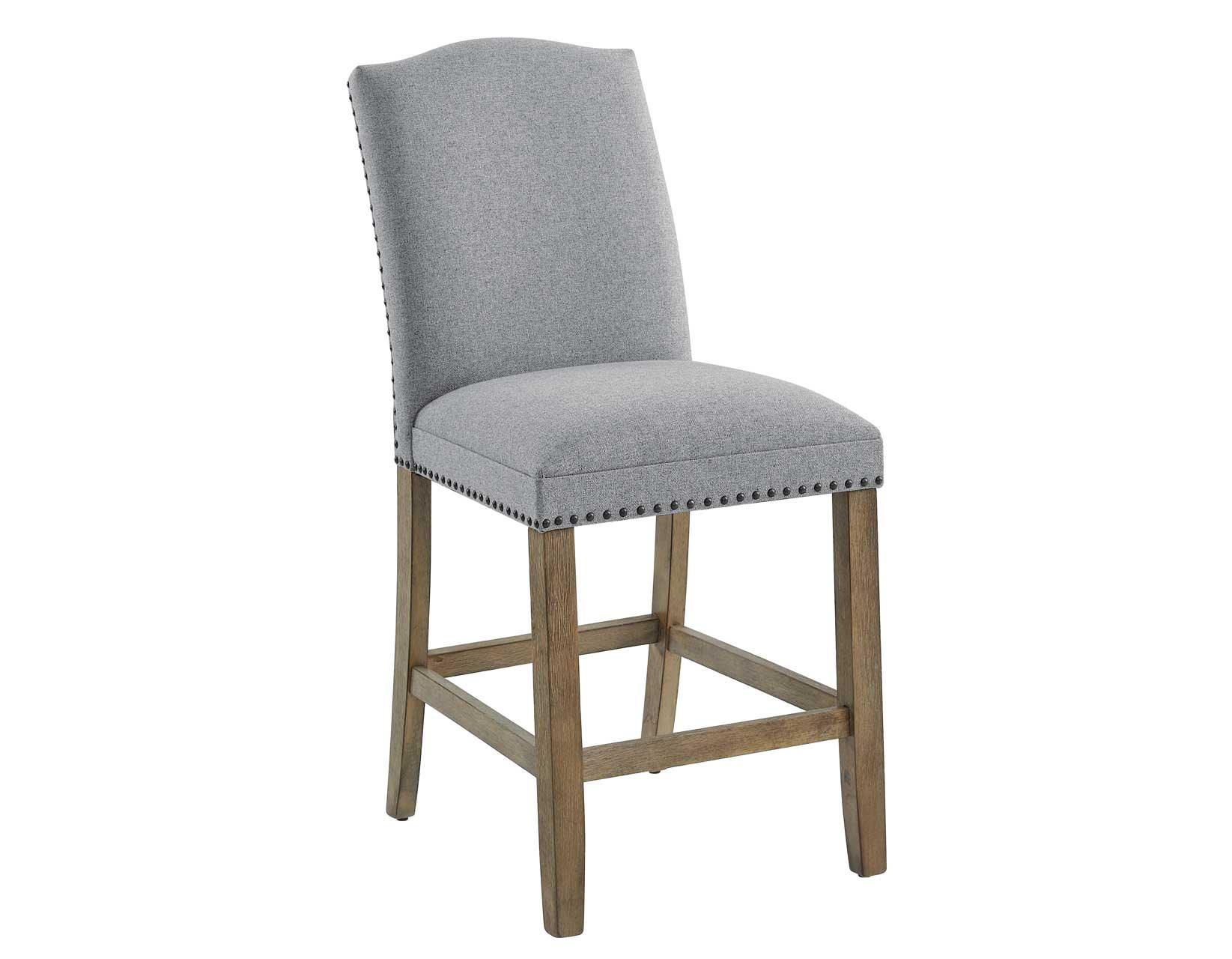 Grayson Gray 24″ Counter Stool, Upholstered with Nailhead - Image 6