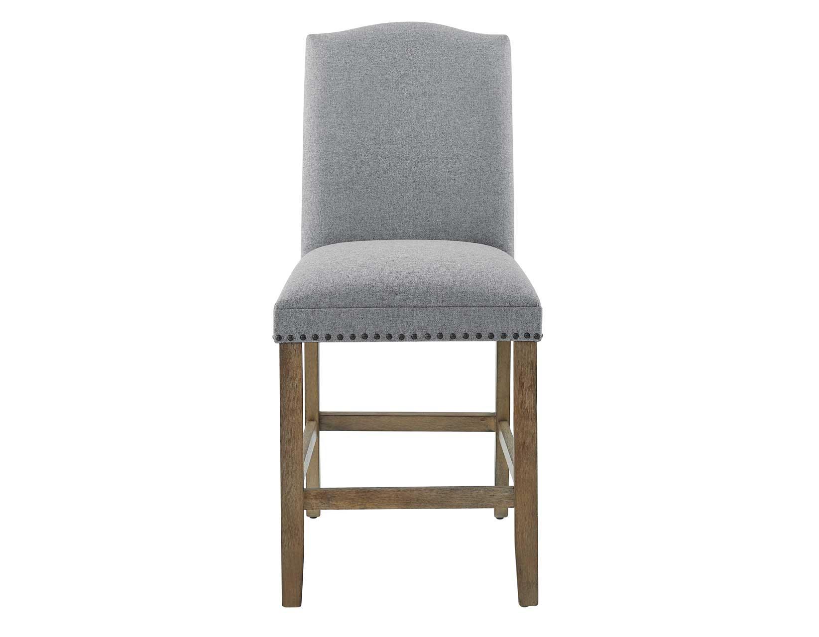 Grayson Gray 24″ Counter Stool, Upholstered with Nailhead - Image 7