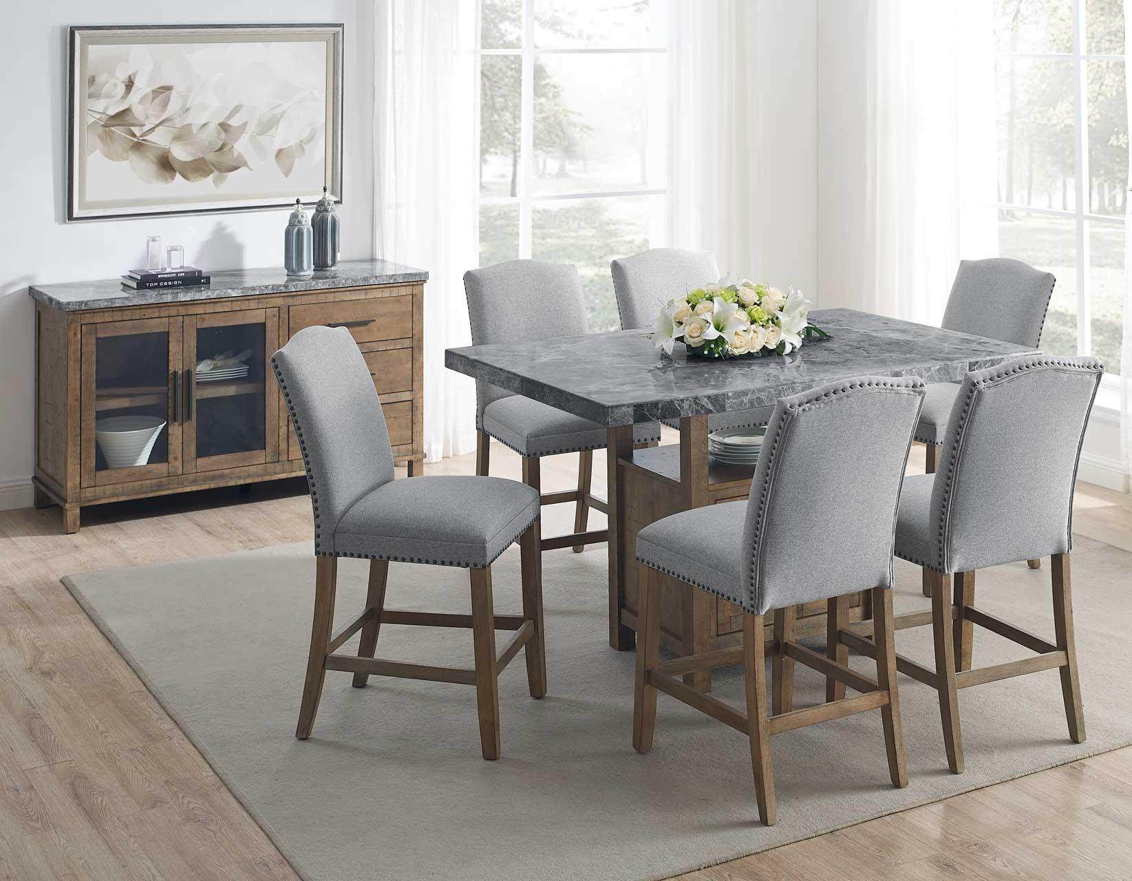 Grayson Gray Marble Top Server - Image 7