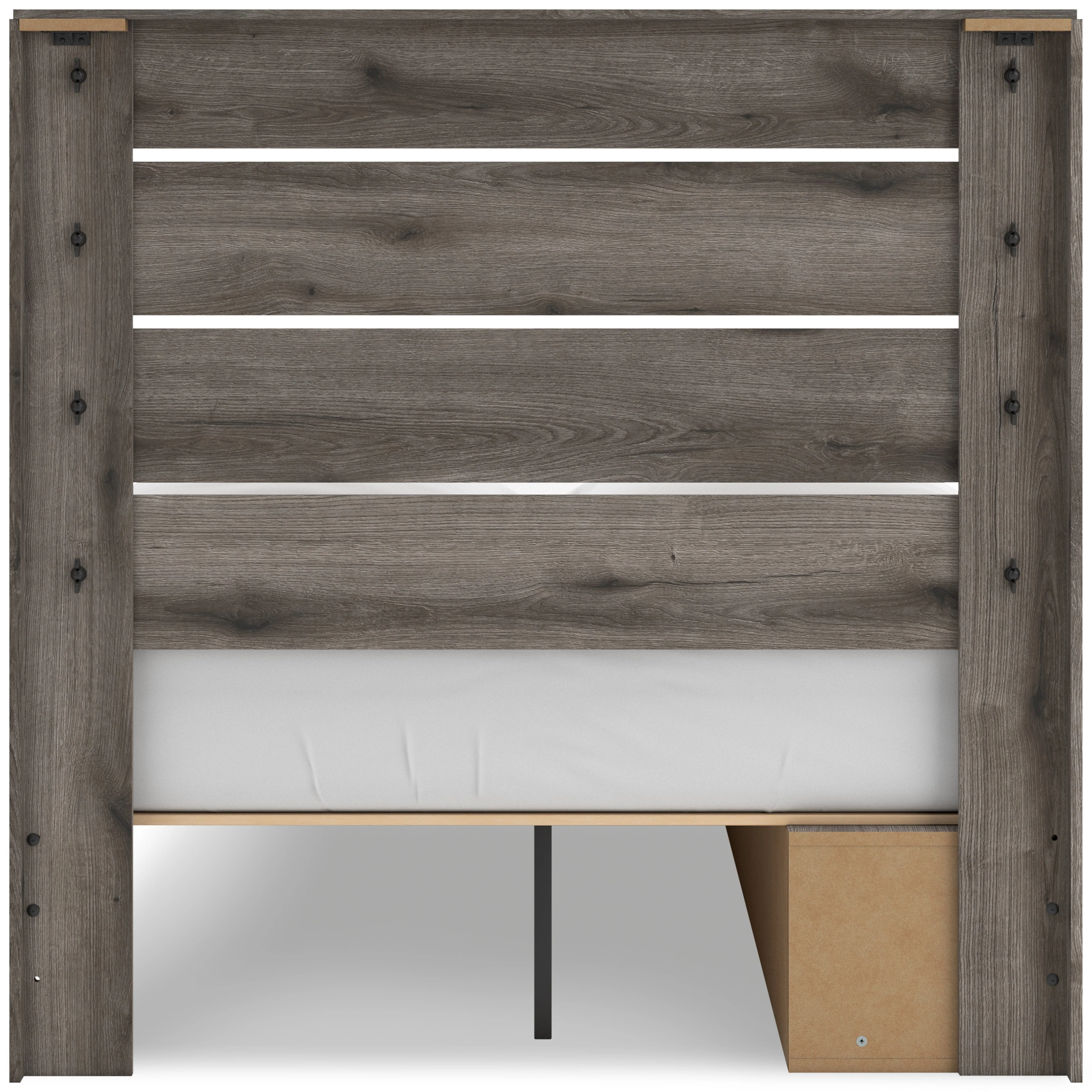 Graystorm Brown Gray Panel Storage Bedroom Set with 2 One-Side Drawers - Image 8