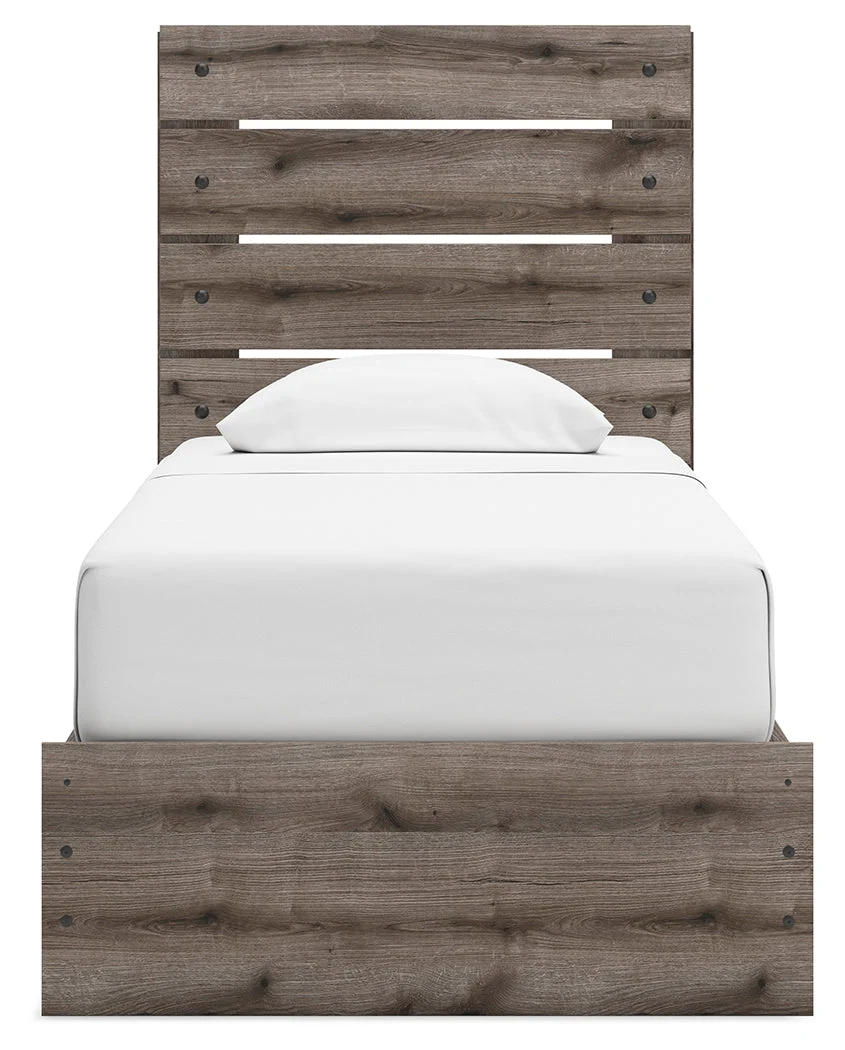 Graystorm Brown Gray Twin Storage Platform Bed with 4 Drawers - Image 7