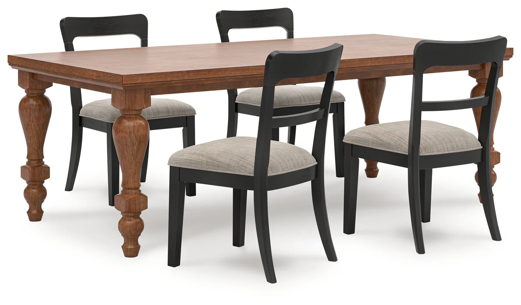 Greddinton Brown Dining Table and 4 Chairs