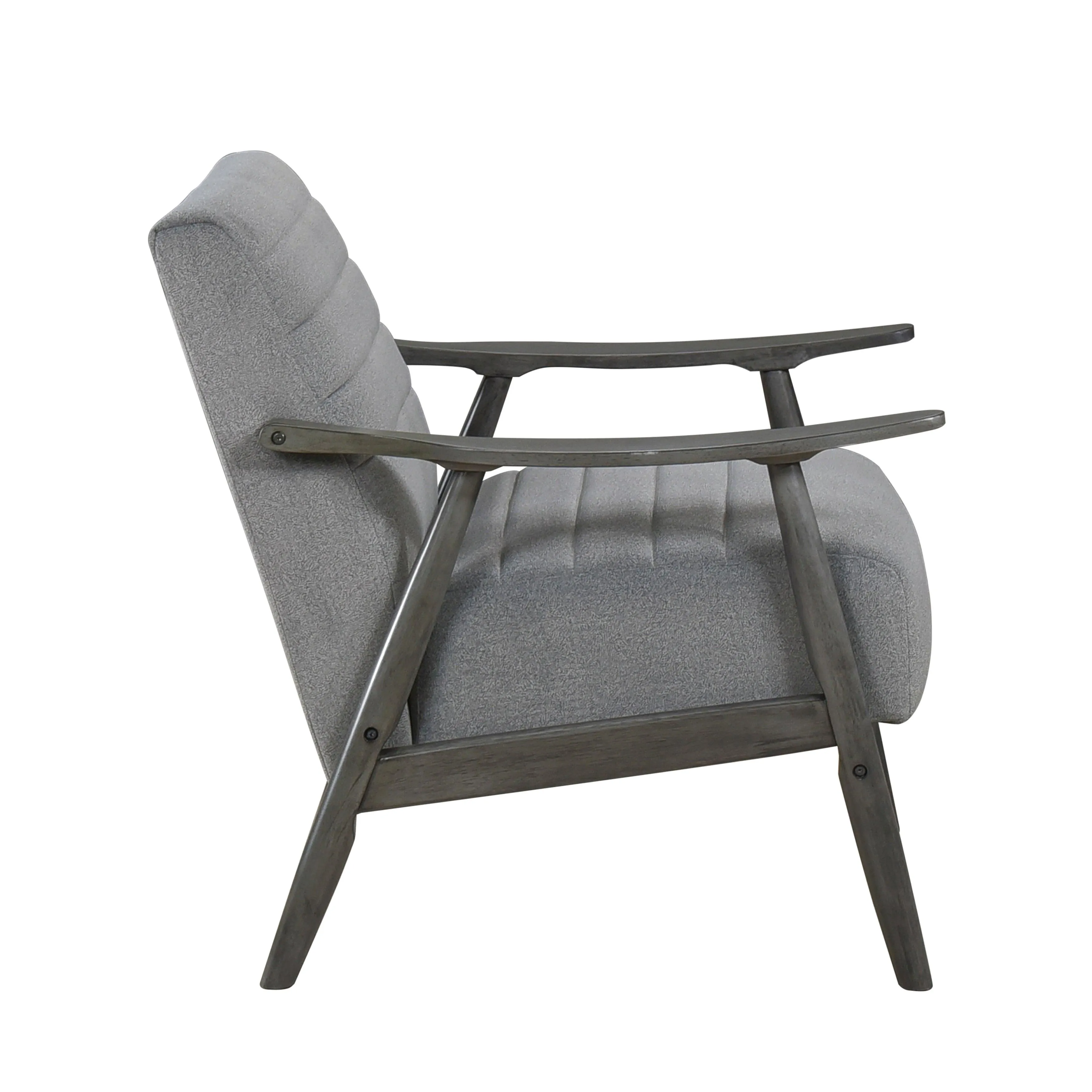 Greeley Gray Velvet Accent Chair - Image 3