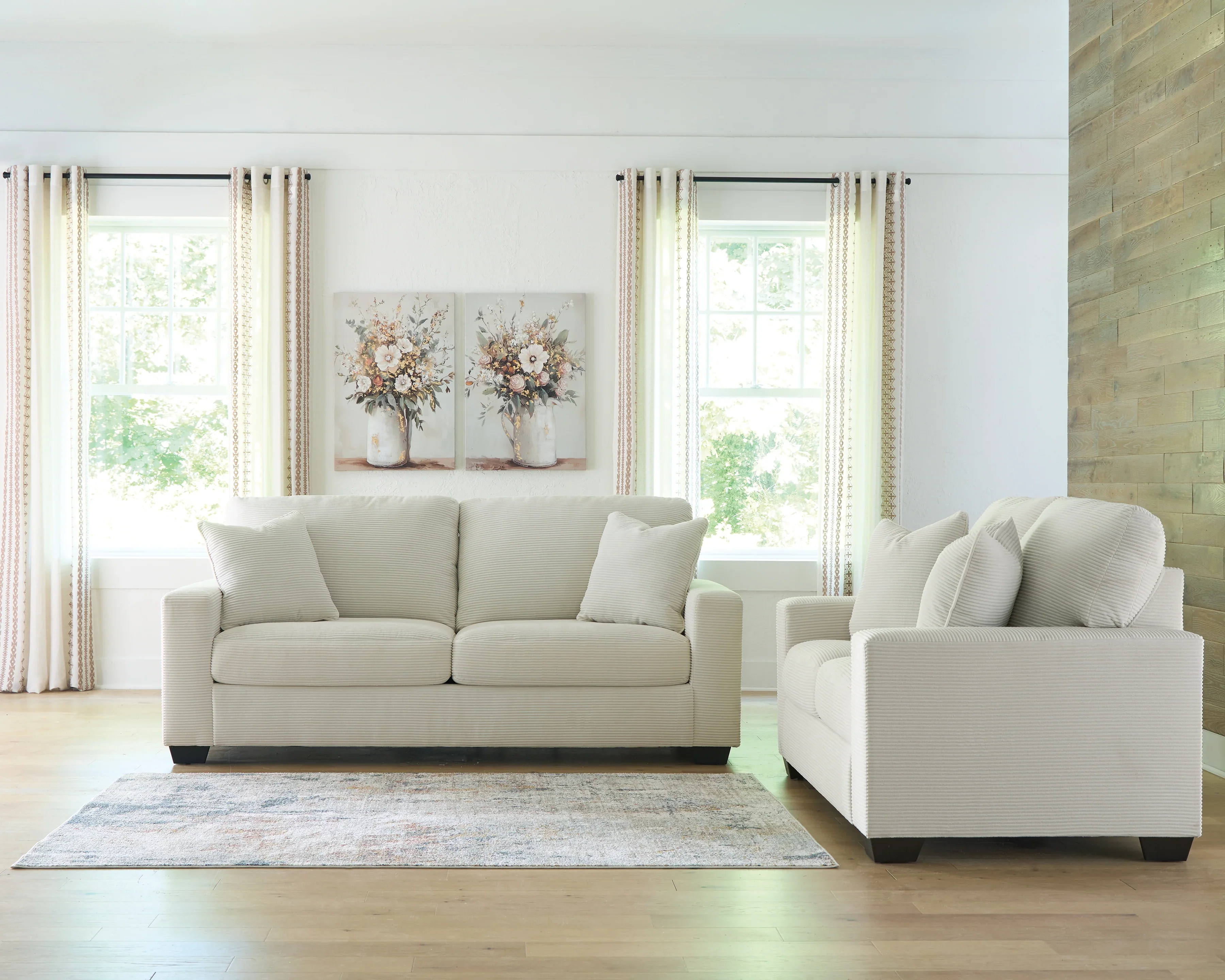 Greenbriar Ivory Sofa and Loveseat - Image 2