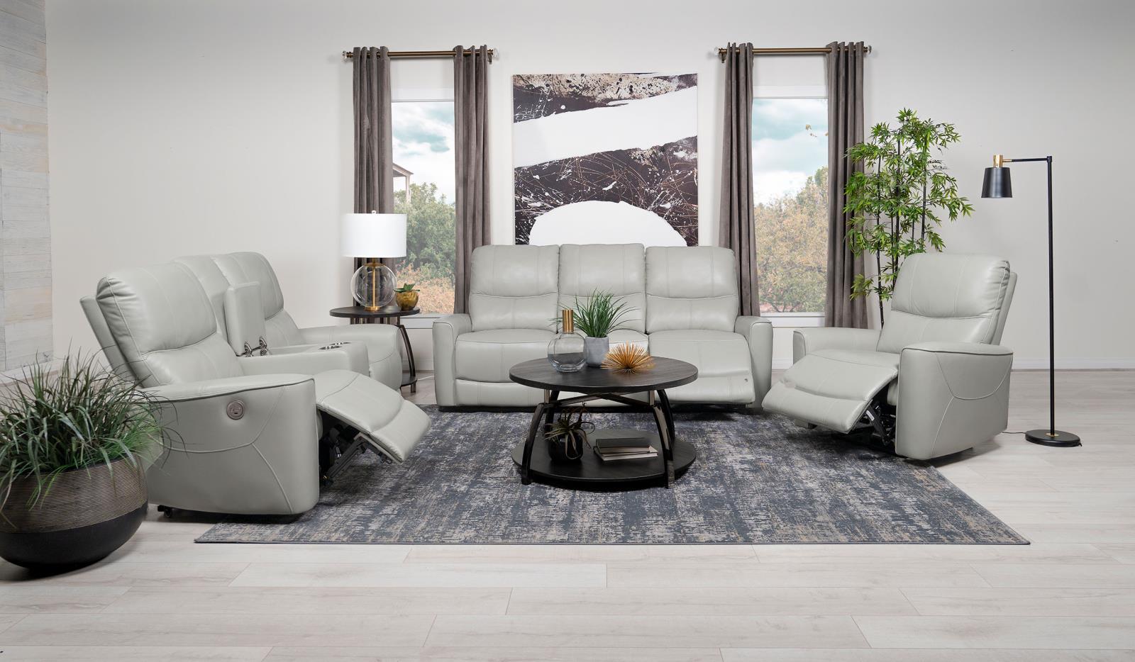 Greenfield Ivory Upholstered Power Recliner Chair - Image 11