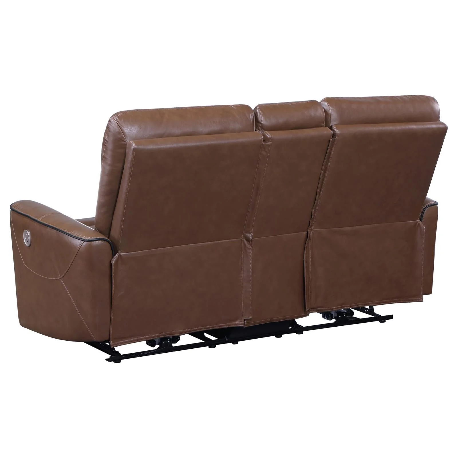 Greenfield Saddle Brown 3-Piece Upholstered Power Reclining Set - Image 10