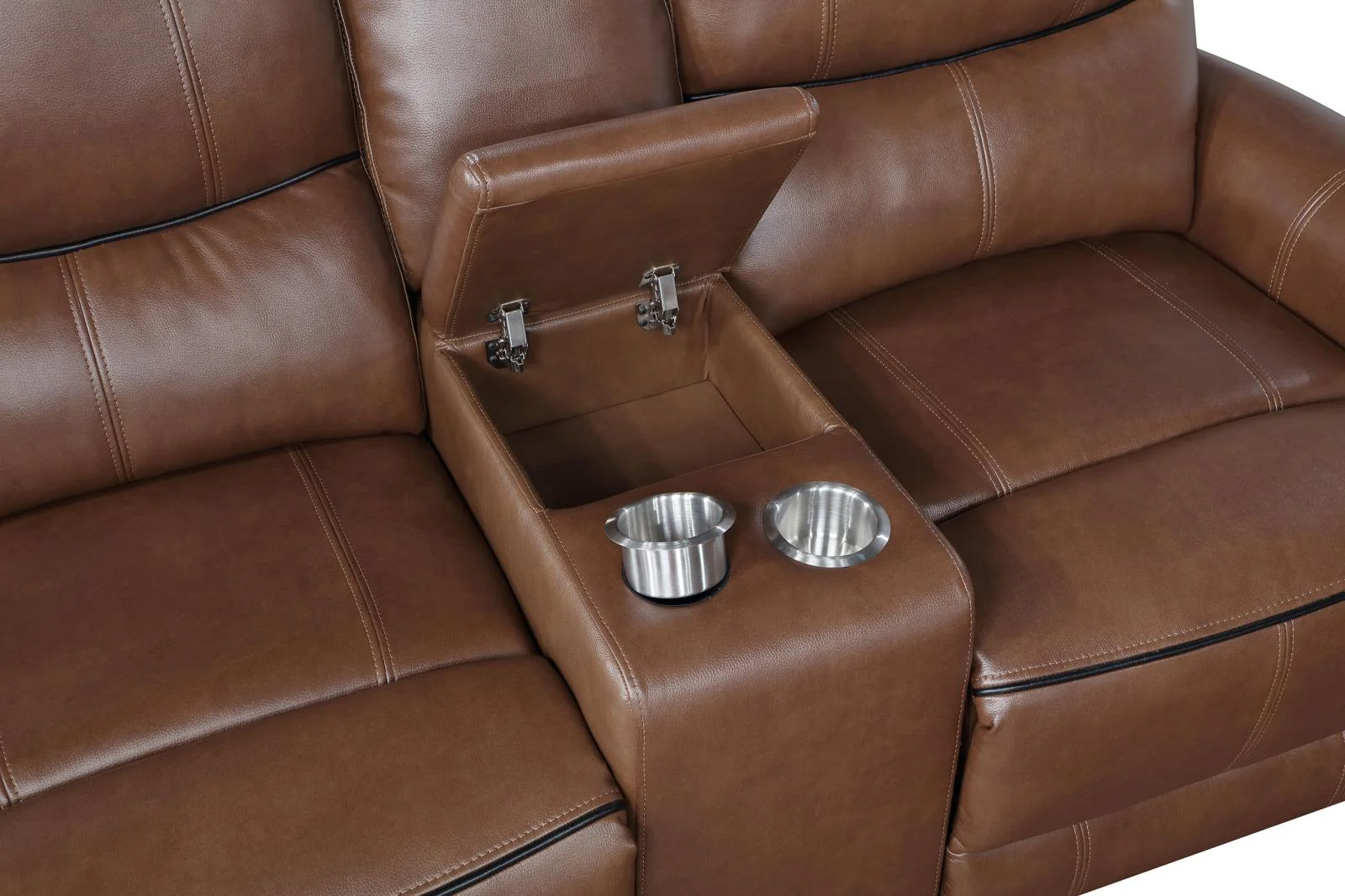 Greenfield Saddle Brown 3-Piece Upholstered Power Reclining Set - Image 17
