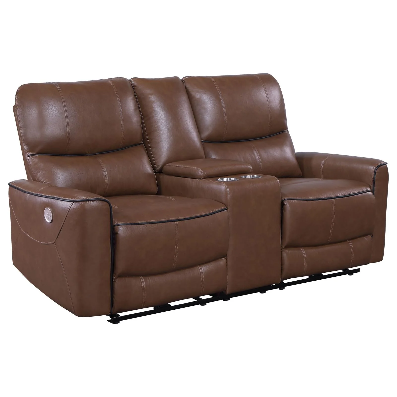 Greenfield Saddle Brown 3-Piece Upholstered Power Reclining Set - Image 8