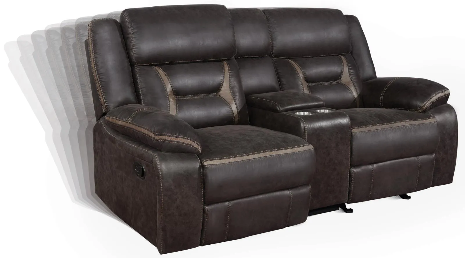 Greer Dark Brown 2-Piece Upholstered Tufted Living Room Set - Image 9