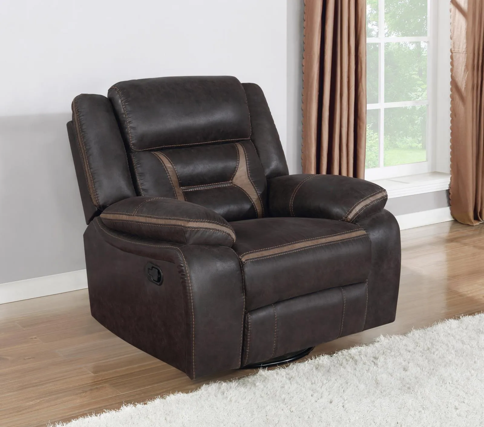 Greer Dark Brown 3-Piece Upholstered Tufted Living Room Set - Image 12