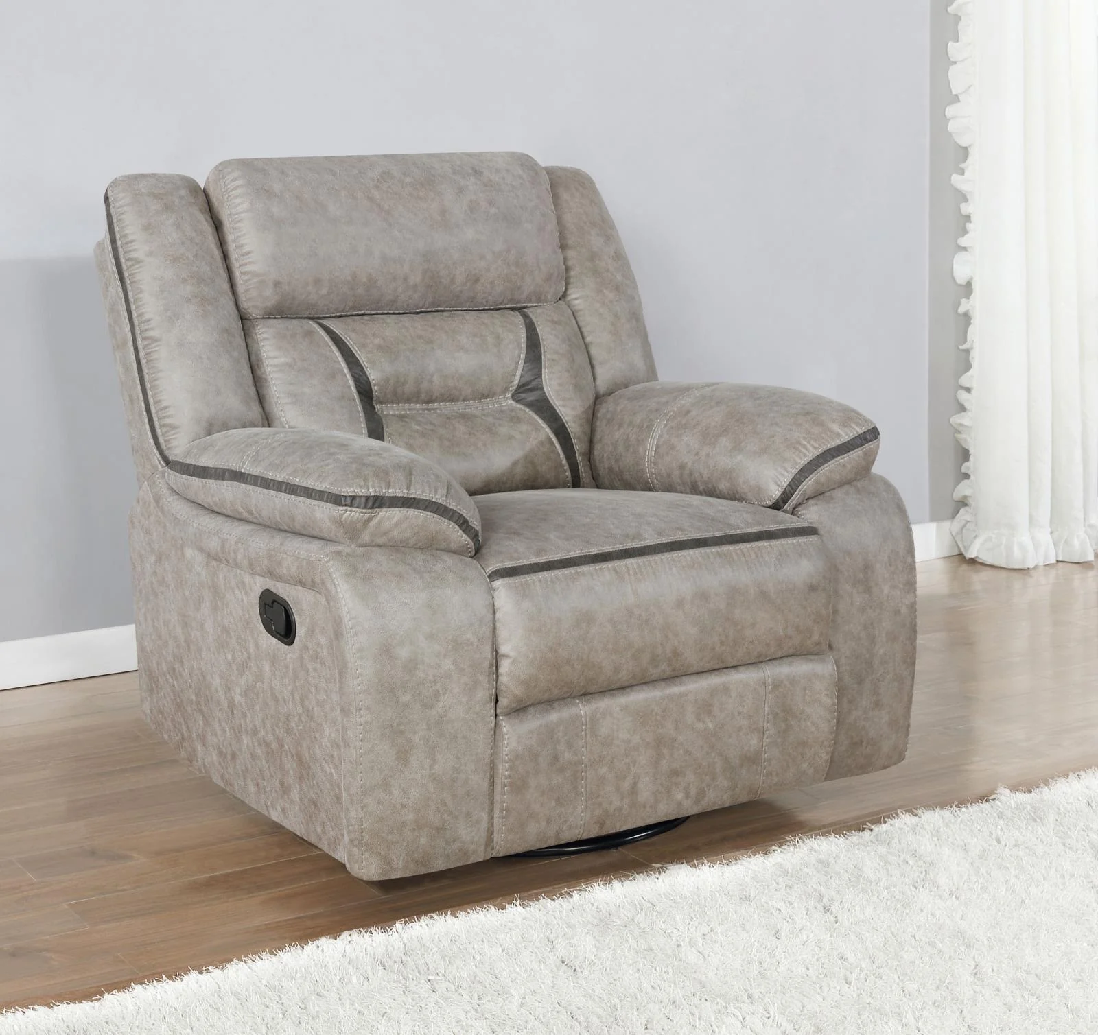 Greer Taupe 3-Piece Upholstered Tufted Living Room Set - Image 12