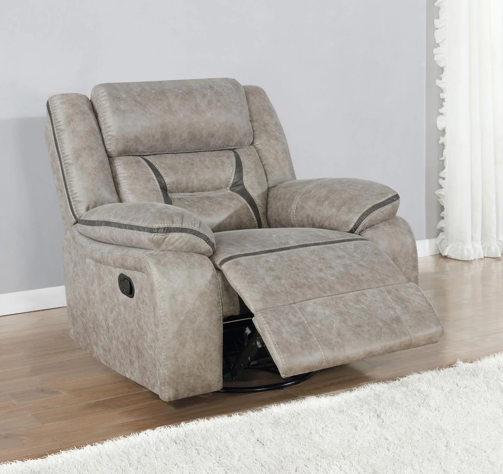 Greer Taupe 3-Piece Upholstered Tufted Living Room Set - Image 13