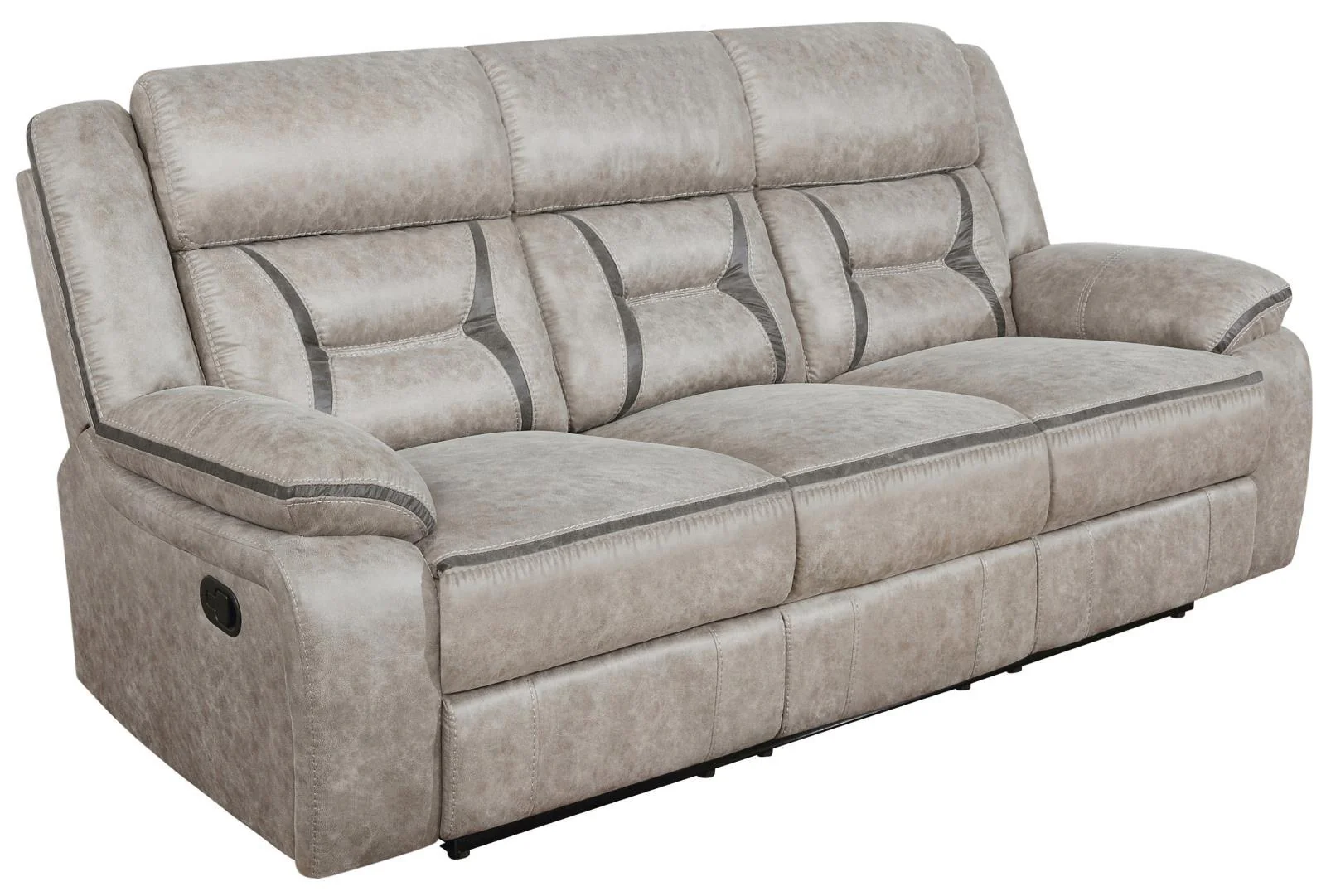 Greer Taupe 3-Piece Upholstered Tufted Living Room Set - Image 4