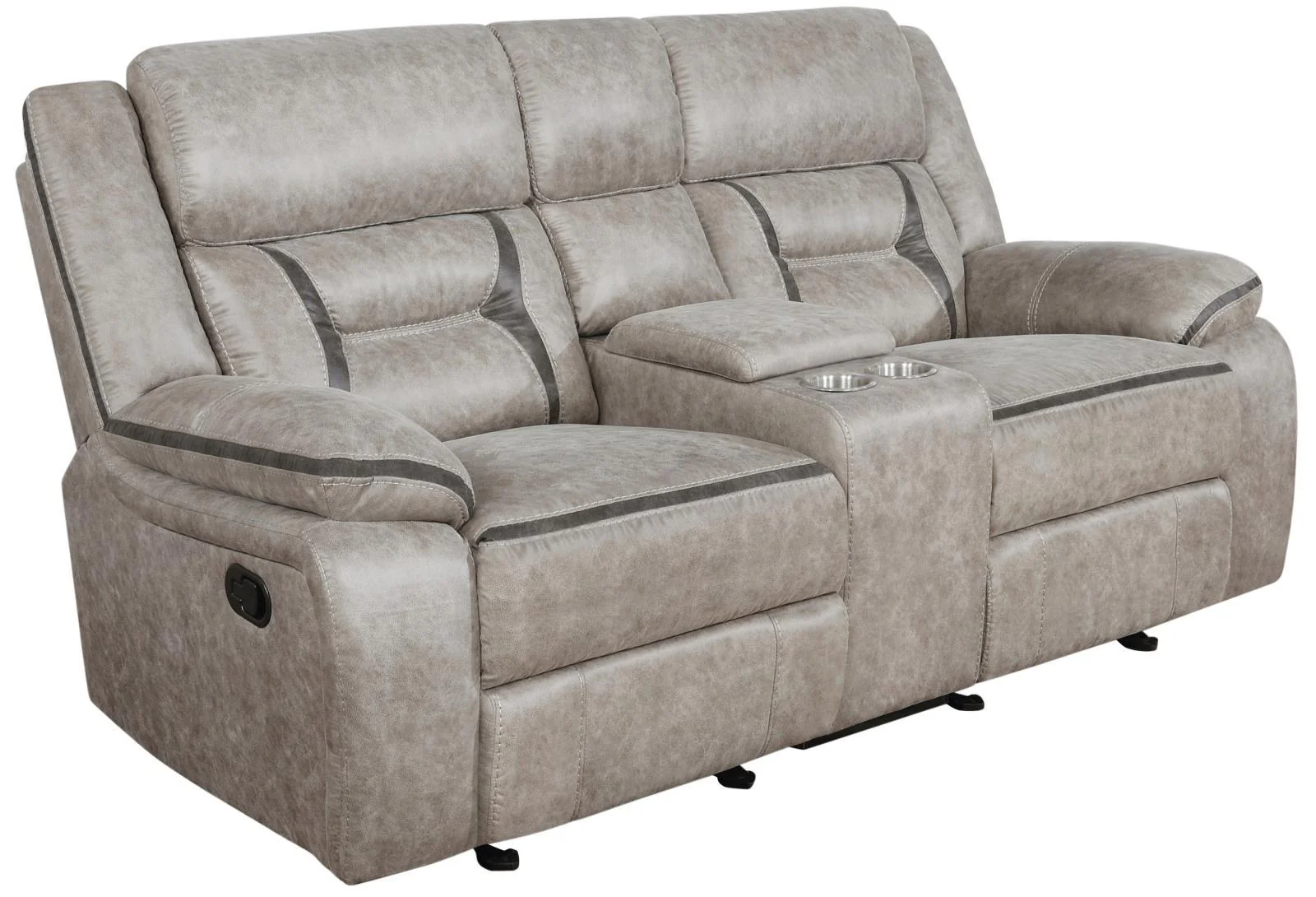 Greer Taupe 3-Piece Upholstered Tufted Living Room Set - Image 8