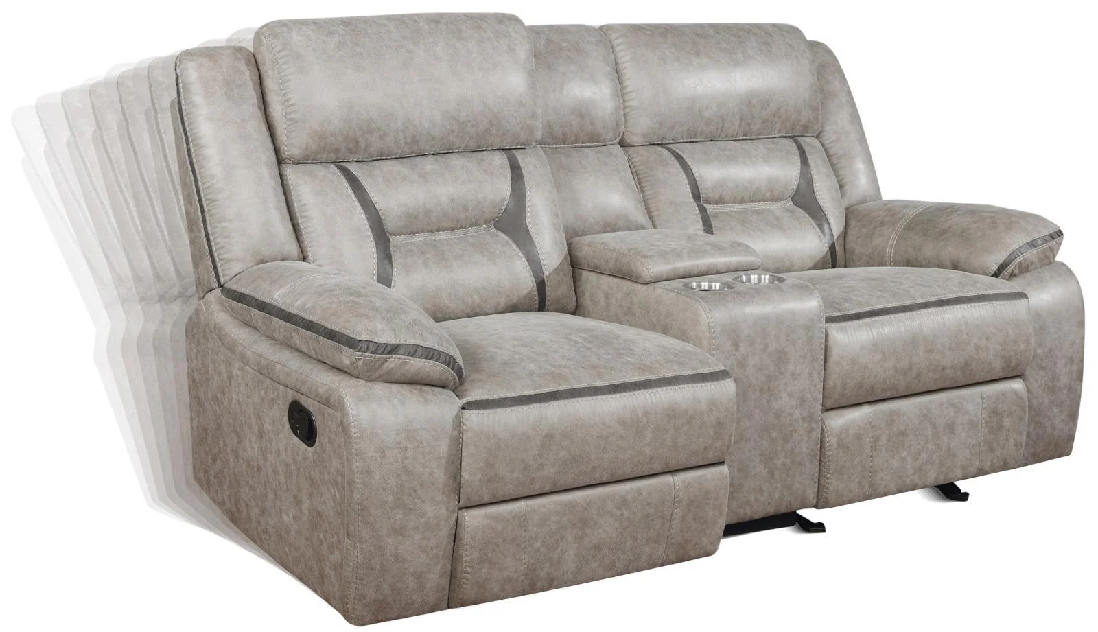 Greer Taupe 3-Piece Upholstered Tufted Living Room Set - Image 9