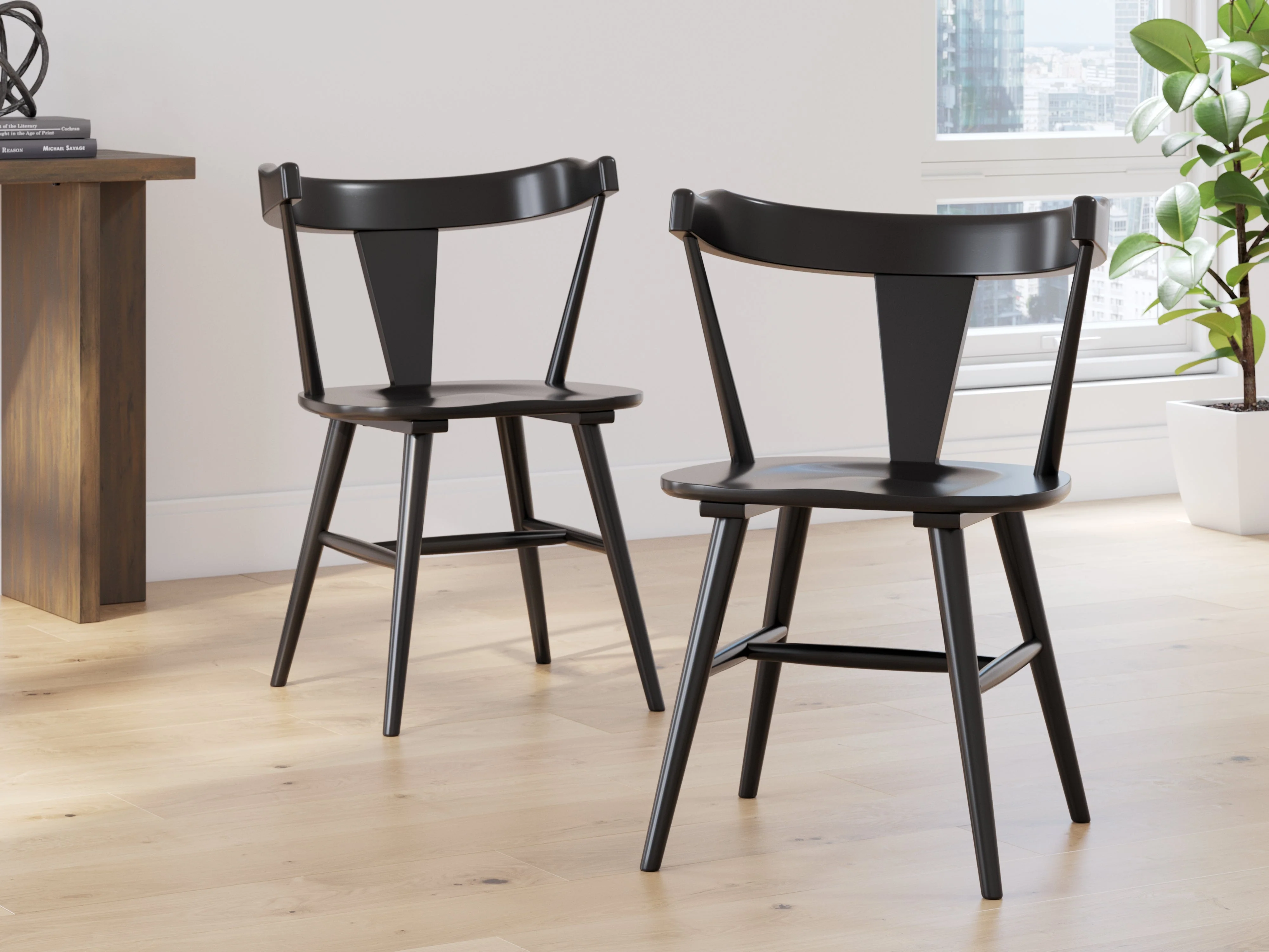 Gretlynn Natural And Black Rectangular Dining Room Set - Image 13