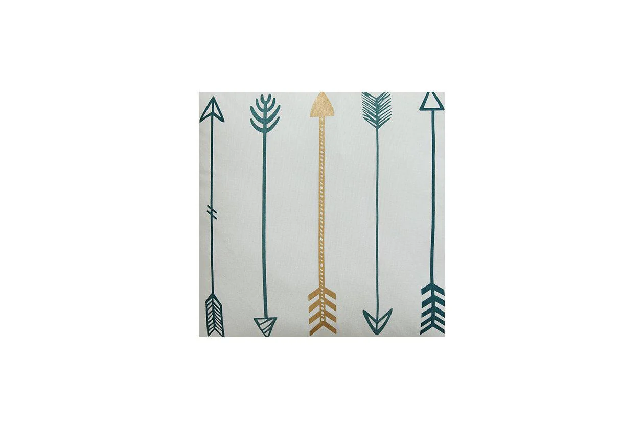 Gyldan White/Teal/Gold Pillow - Image 5