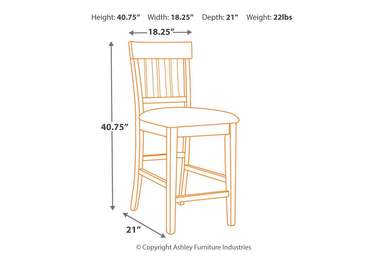 Haddigan Dark Brown Counter Height Barstool, Set of 2 - Image 3