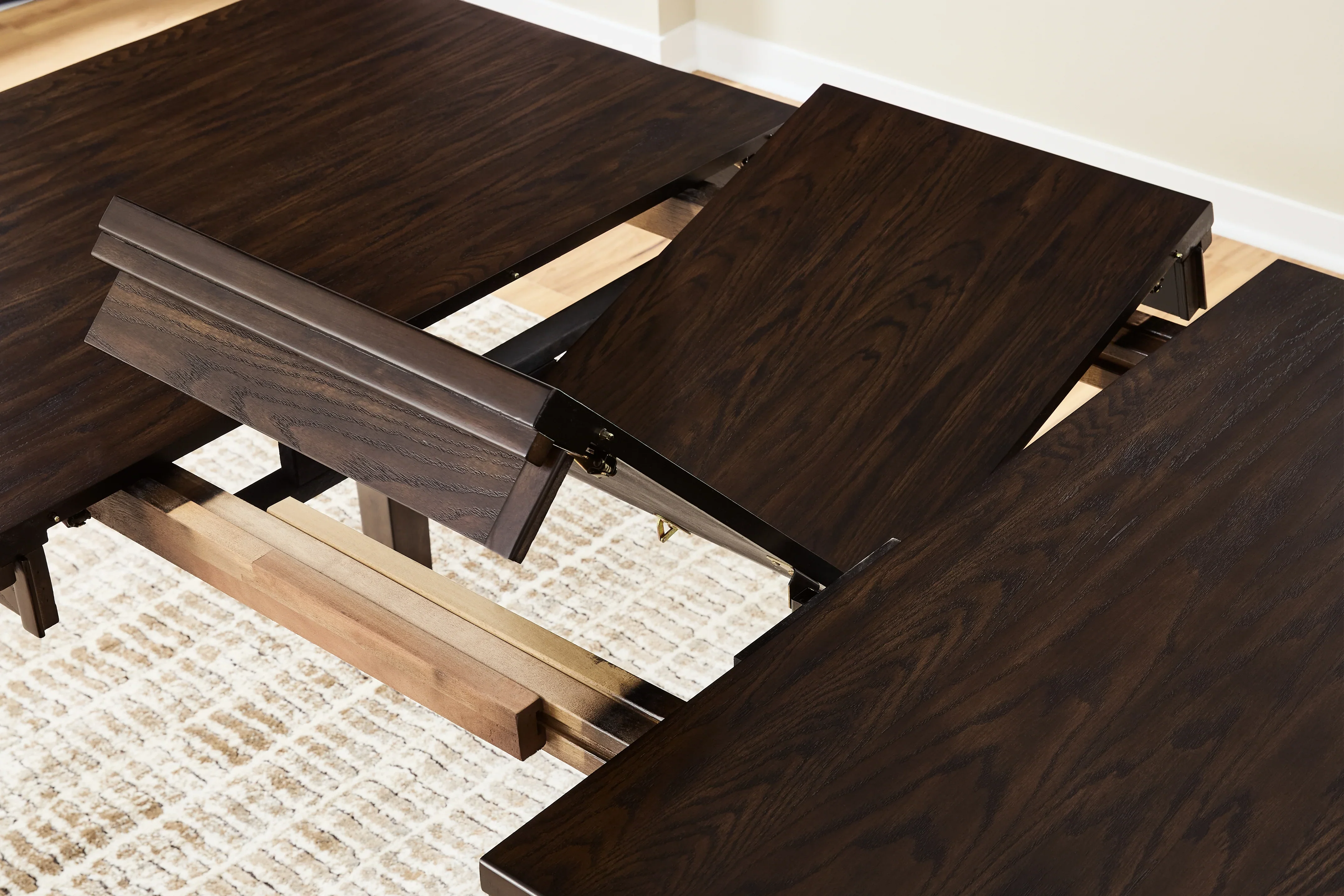 Haddigan Dark Brown Counter Height Dining Table with 6 Barstools - Image 2