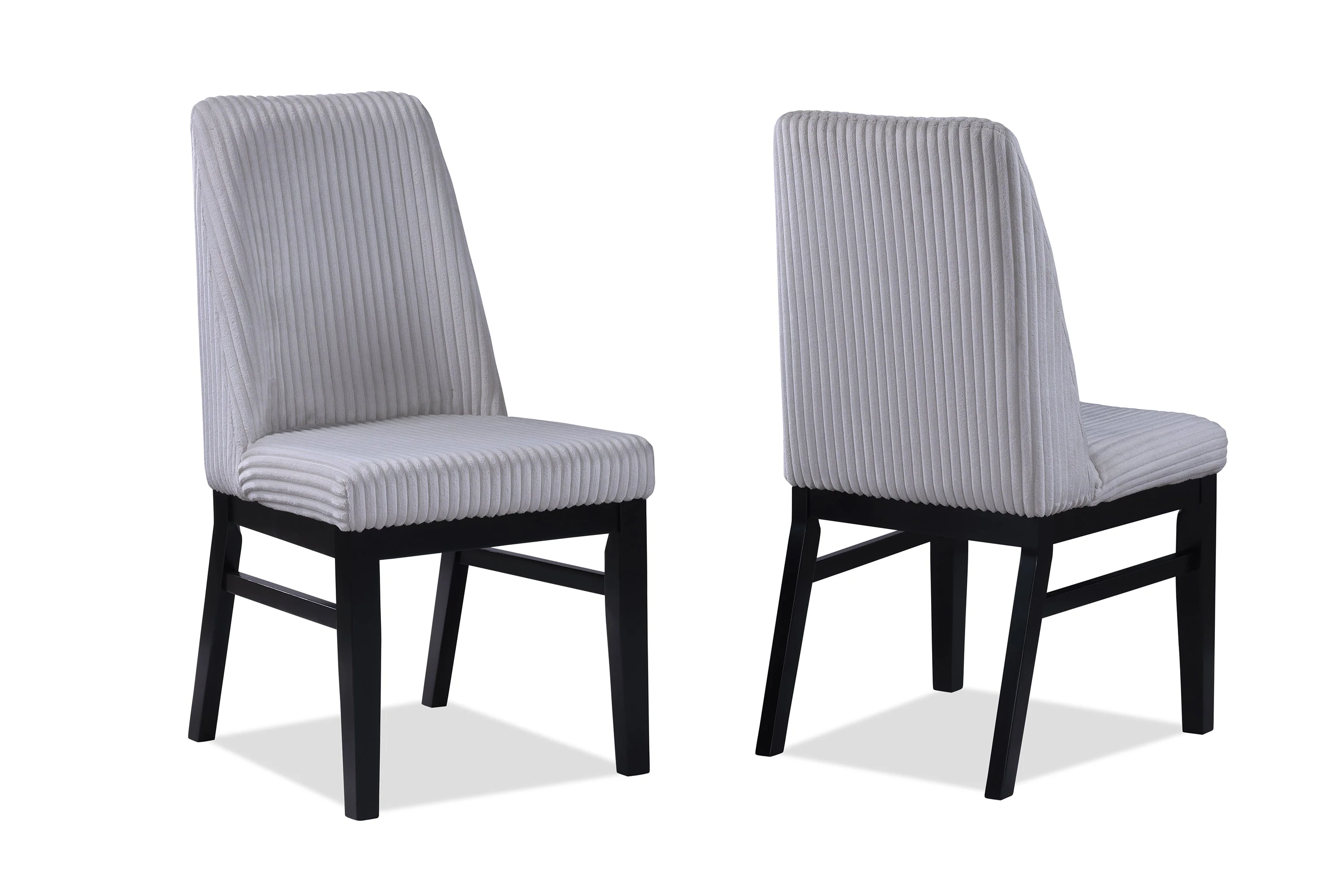 Hadley Black and Light Gray Dining Side Chair, Set of 2