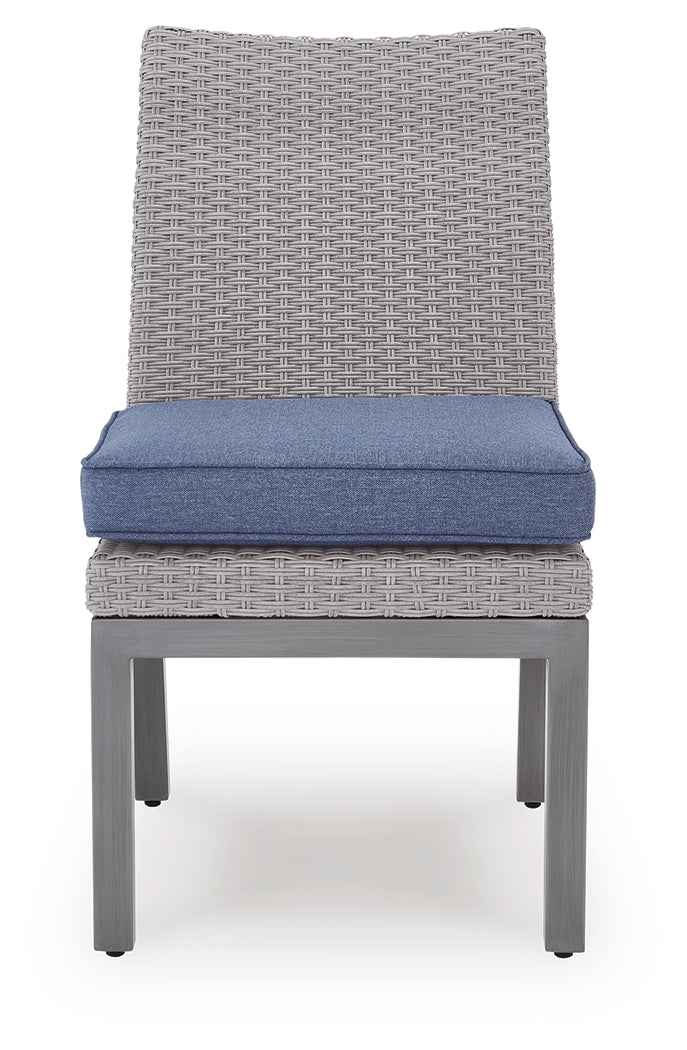 Half Moon Beach Blue/Gray Outdoor Side Chair with Cushion (Set of 2) - Image 4